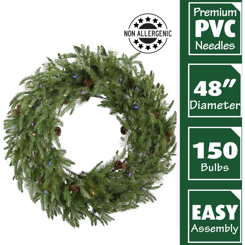 Fraser Hill Farm FFNP048W-6GR Artificial-Christmas-Wreaths - View #4