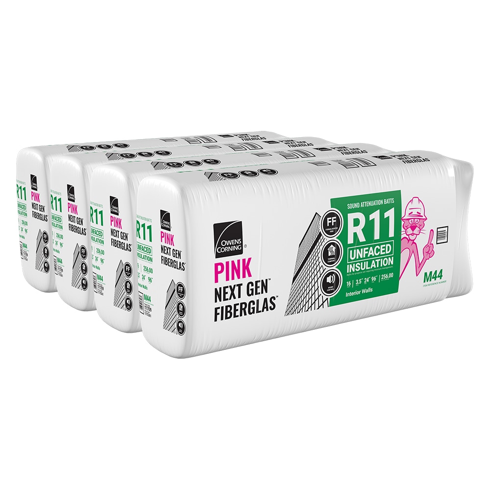 Owens Corning M44P R- 11 Wall Unfaced Fiberglass Batt Insulation 256-sq ft ( 24-in W x 96-in L)