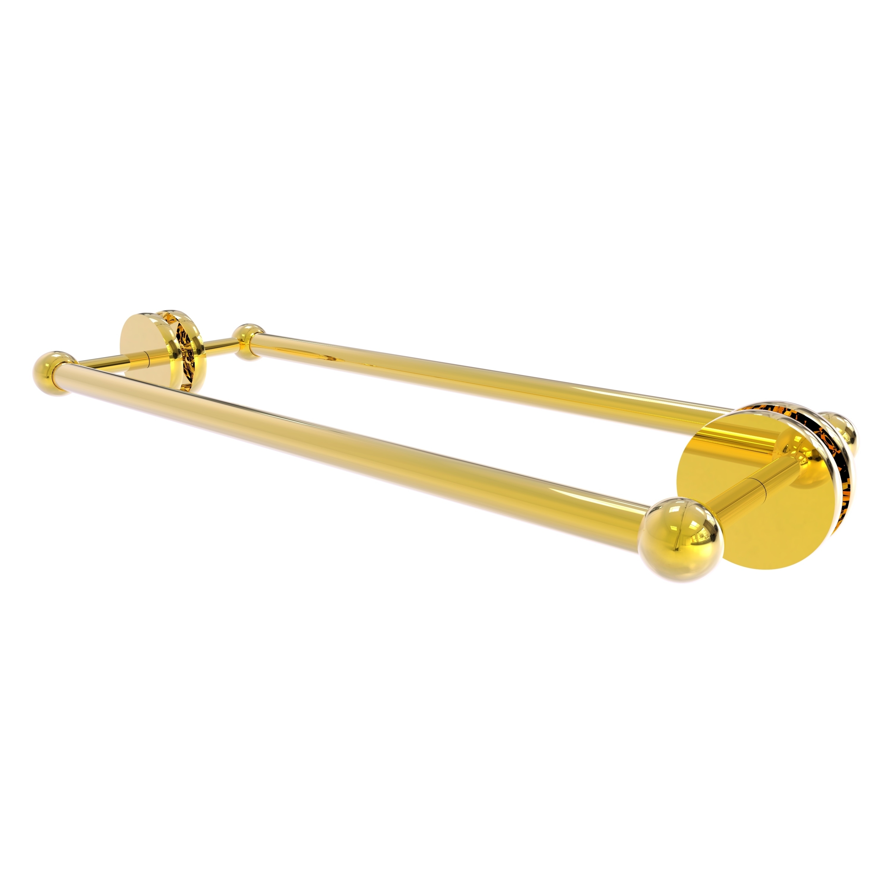 Allied Brass P1000-41-BB-18-PB Prestige Skyline 18-in double Polished Brass Wall mount Double Towel Bar