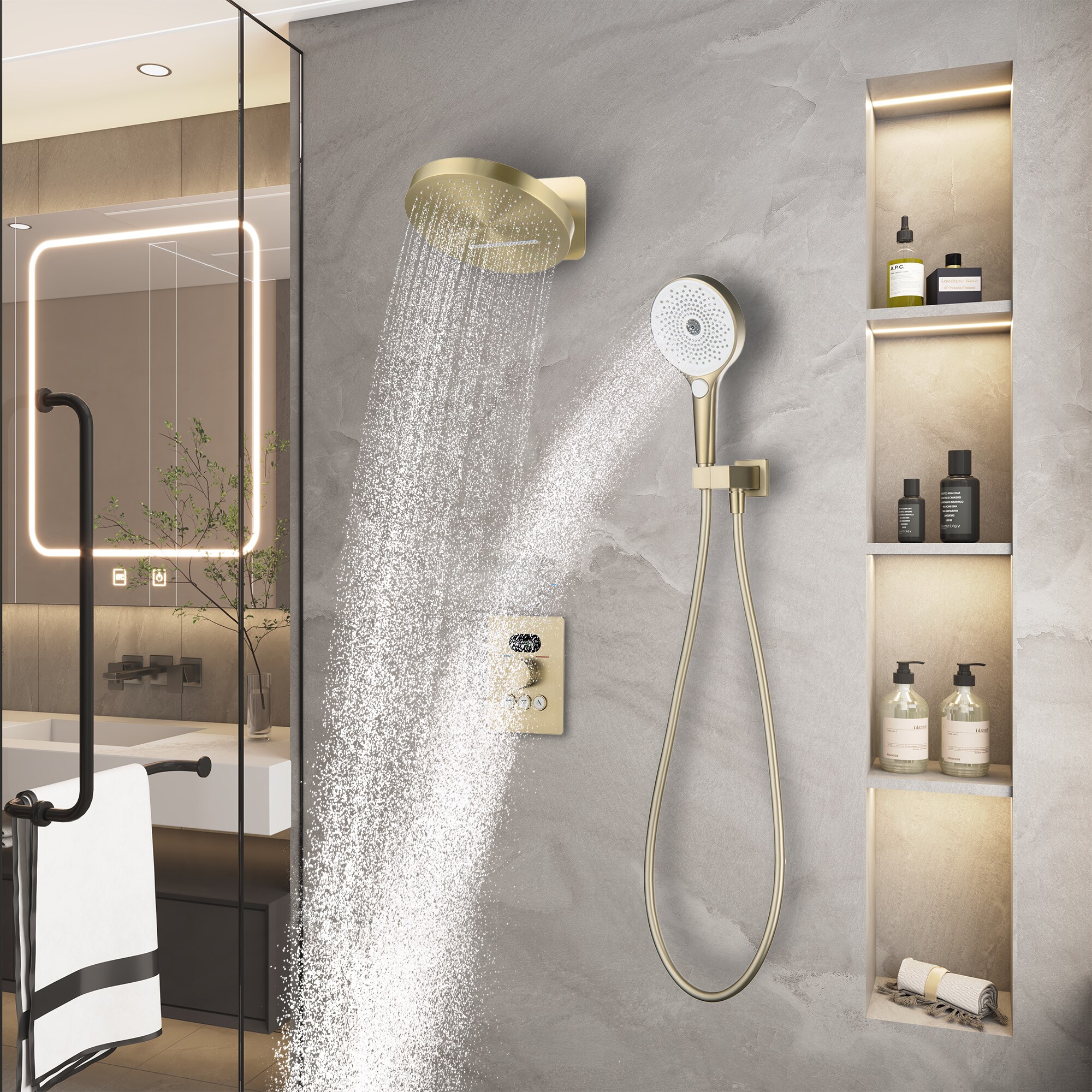 LUCKY ONE MD-BG-6069 Showerhead-Bar-Panels - View #2