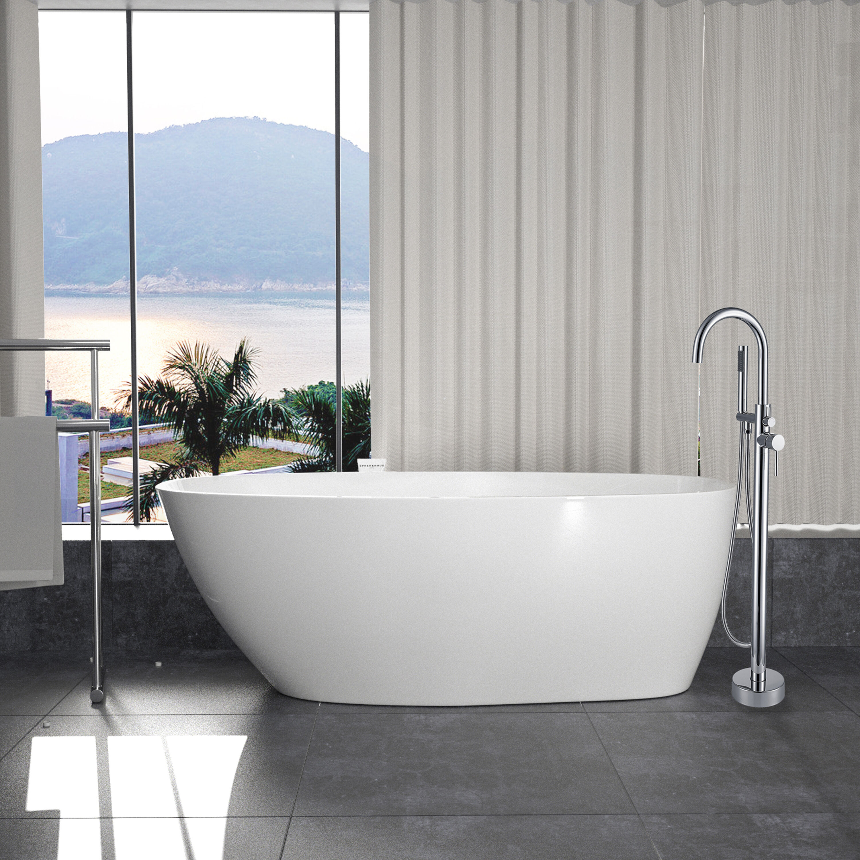 Empava Japanese Style 48 Acrylic Flatbottom Air Bath, 40% OFF