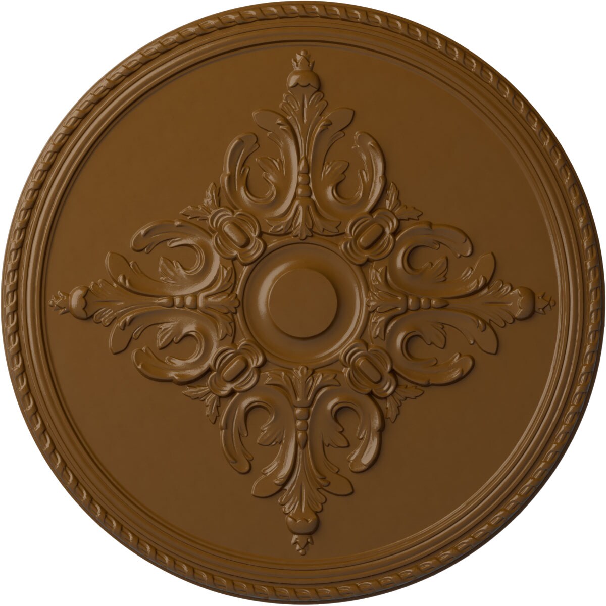Ekena Millwork CM40MISTF Milton 40.625-in W x 40.625-in L Painted Smokey Topaz Polyurethane Whole Ceiling Medallion