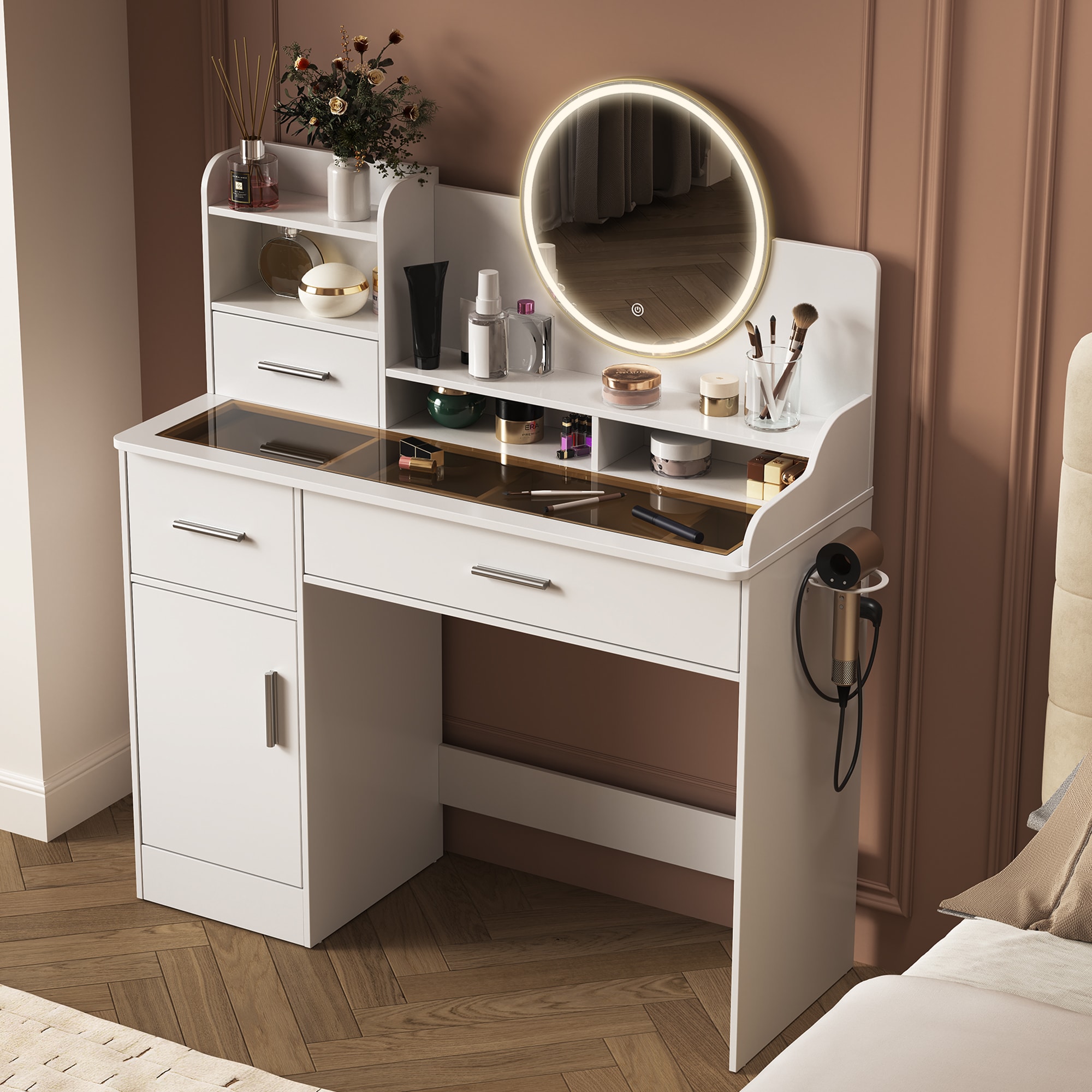 DELUXE LIVING VD24008-W Bedroom-Vanities - View #8