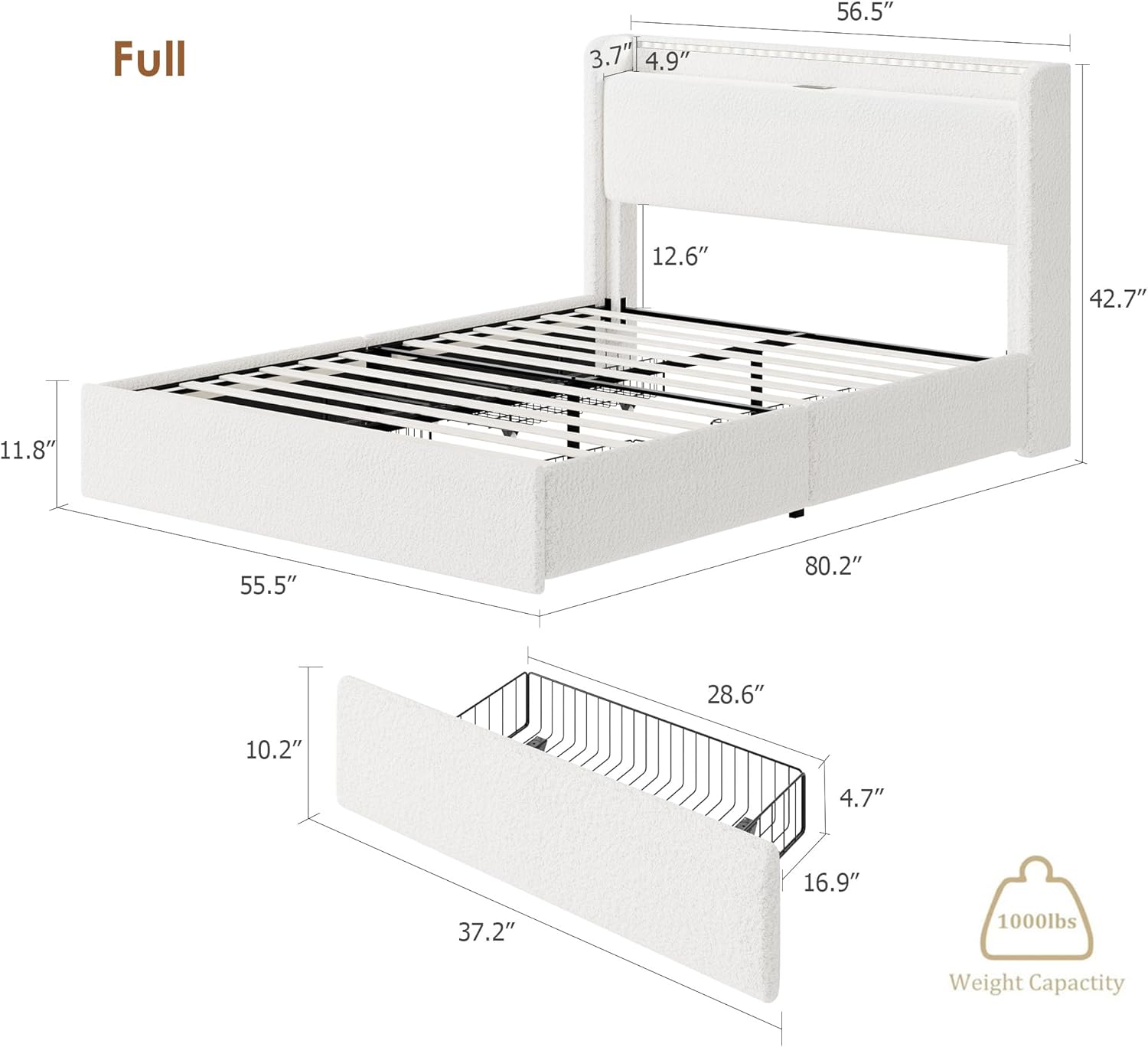 Qeetex LHF-BED-PHK-338S3AFF beds - View #2