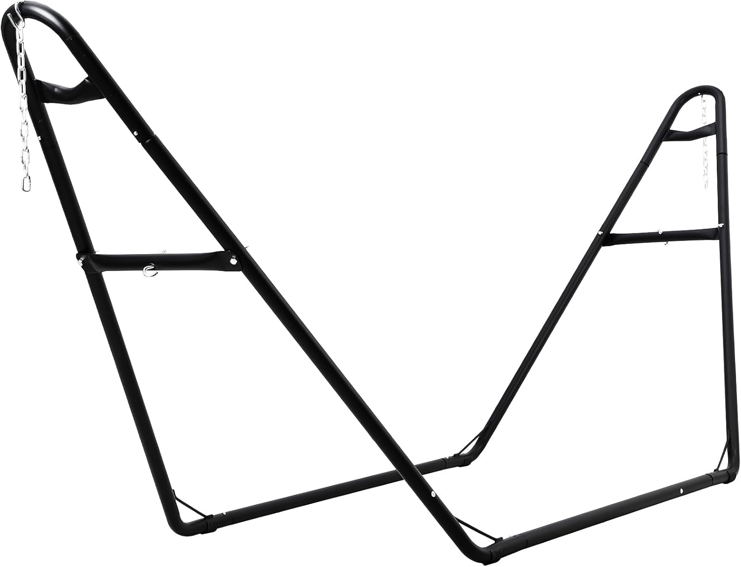 Garvee Universal 2 Person Hammock Stand Heavy Duty Steel Hammock Stand 550 lbs Capacity Fits 9 to 14 Foot Hammocks for Outdoor Indoor Adjustable Portable Hammock Stand with Chain Hook and Carrying Bag