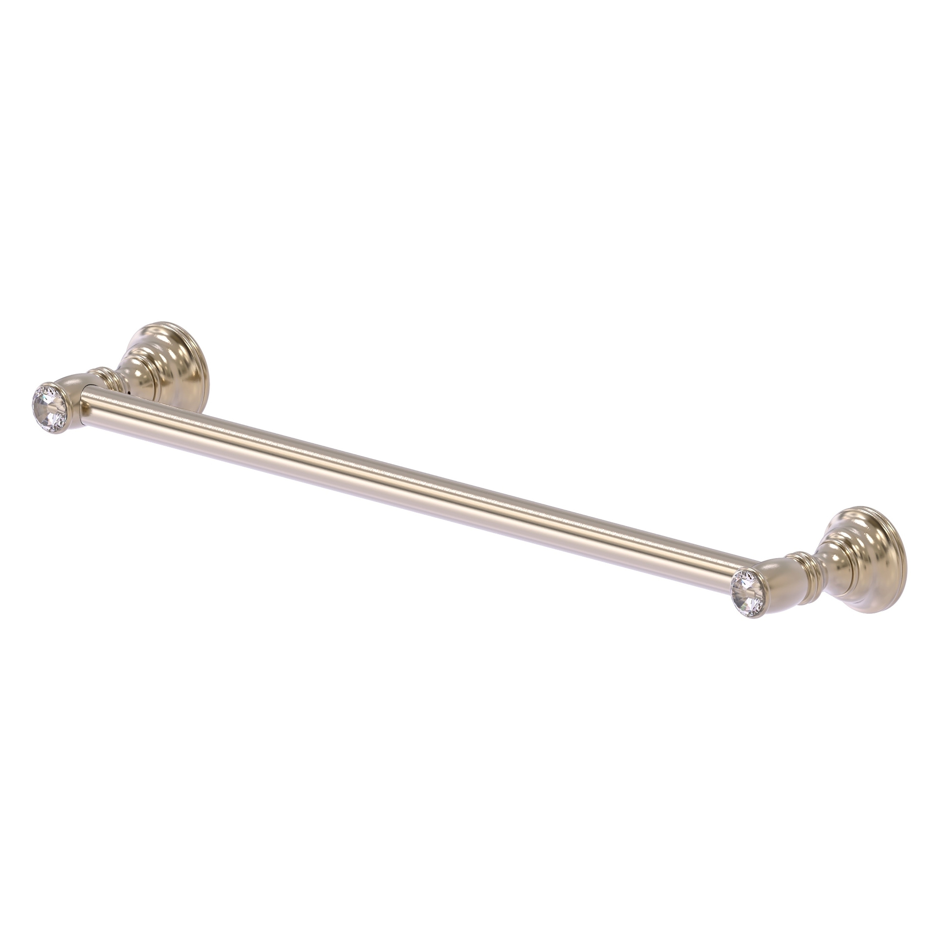 Allied Brass CC-41-24-PEW Carolina Crystal 24-in Antique Pewter Wall mount Single Towel Bar