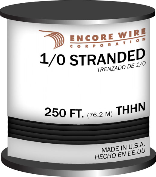 Encore Wire 1/0-AWG Stranded in the TFFN & THHN Wire Encore Wire 1/0-AWG Stranded in the TFFN & THHN Wire