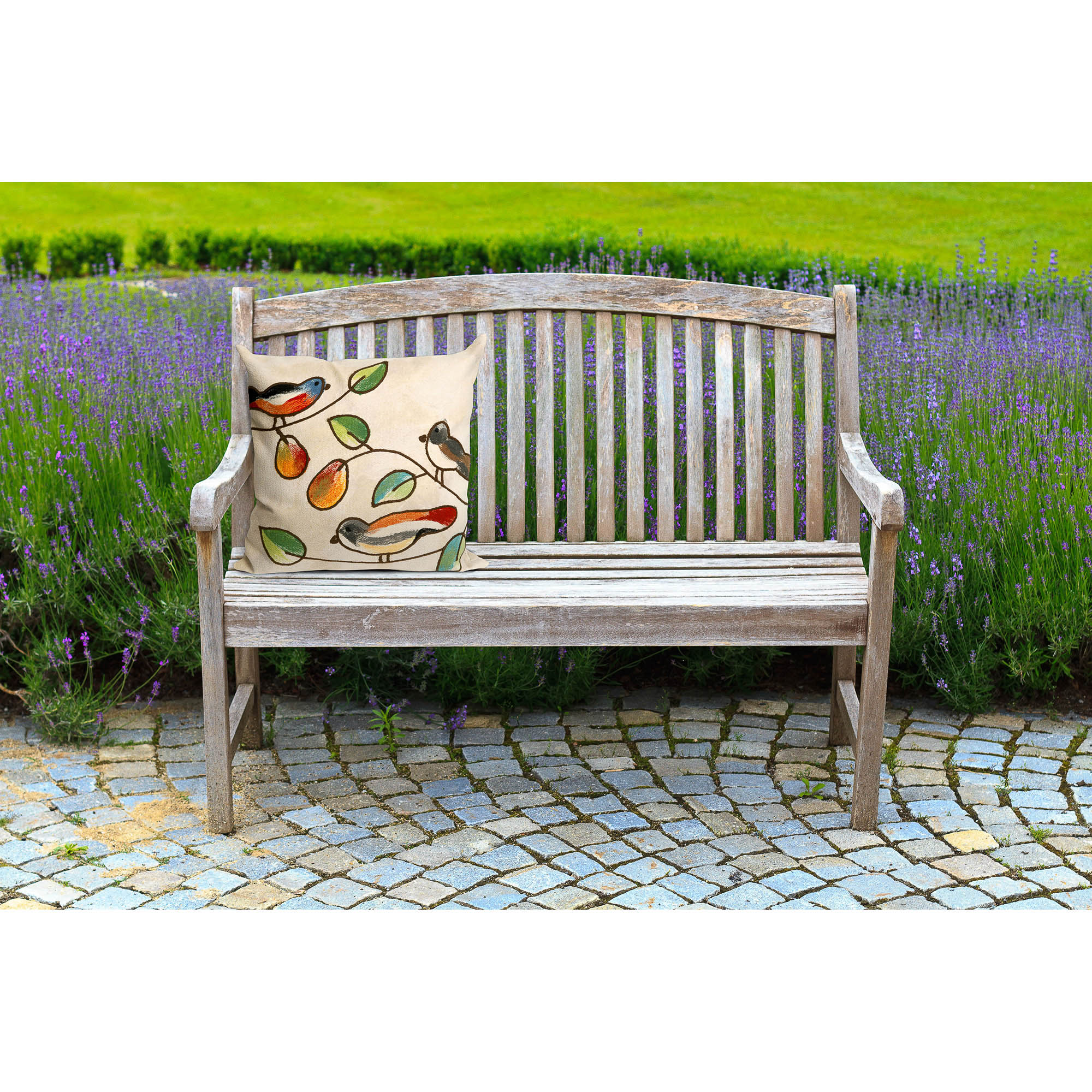 Liora Manne 7SC2S411912 Visions III 20-in x 20-in Cream Square Indoor Decorative Pillow