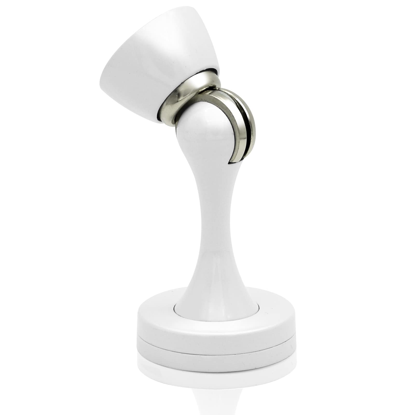 Yichuhaoxi  Door Stoppers Magnetic Door Stops White Brushed Stainless Steel Door Stopper Floor Wall Mount Magnetic Door Catch Door Holder for
