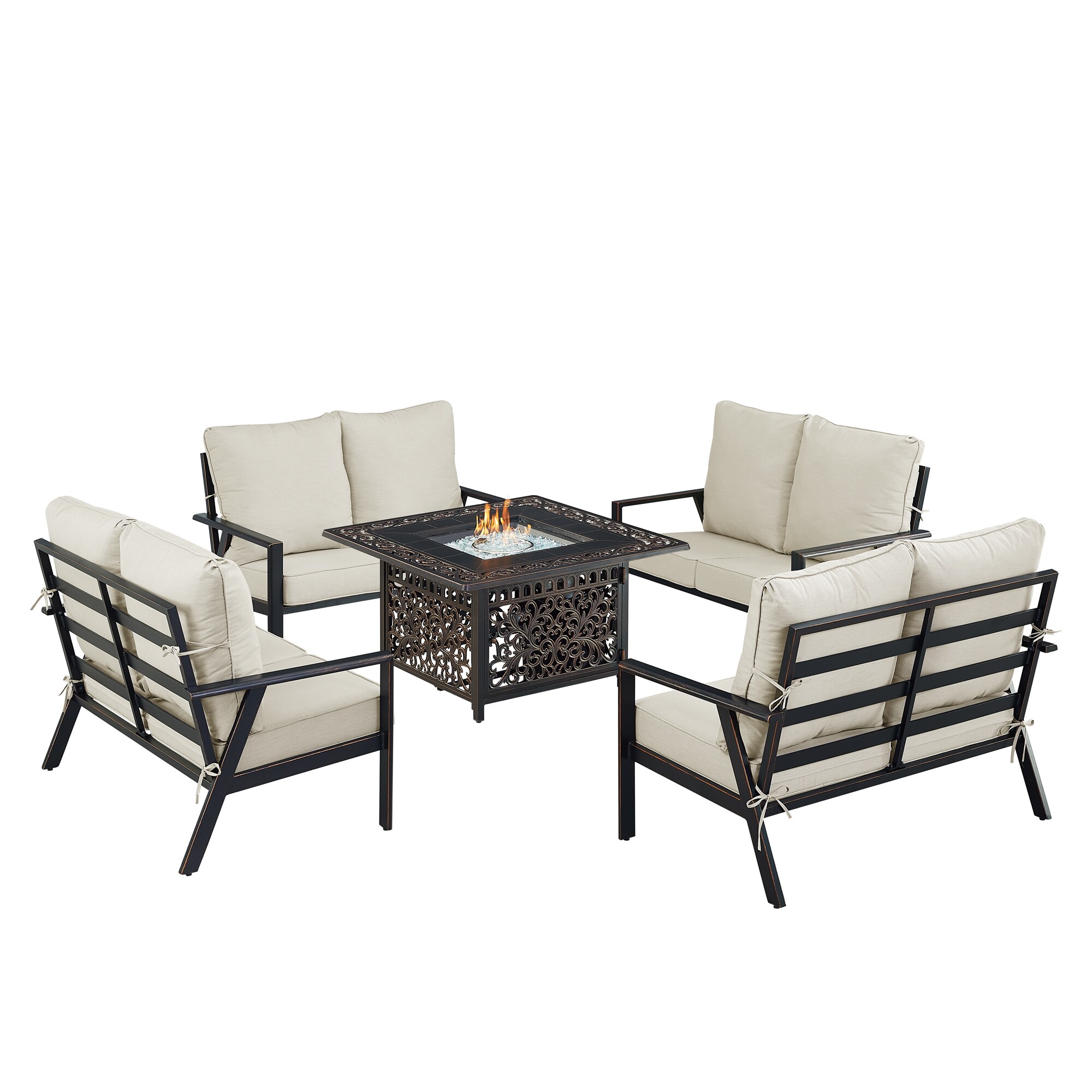 Oakland Living LUX4LSMAYANLGCUA Patio-Conversation-Sets - View #2