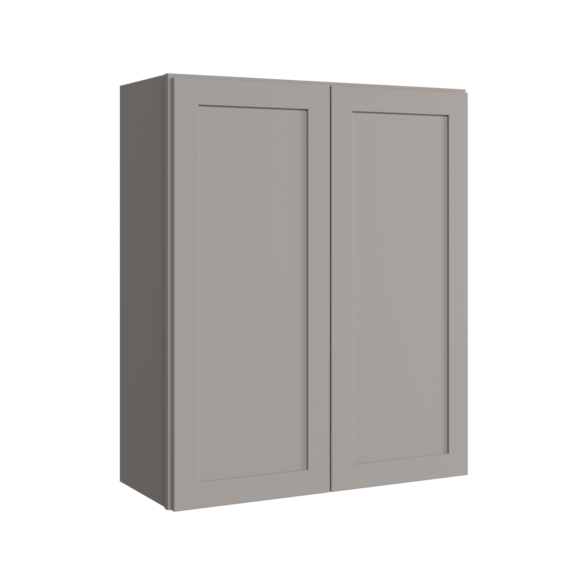 KraftMaid Momentum W3036G81 Deveron 30-in W x 36-in H x 12-in D Pebble Grey Wall Fully assembled Plywood Cabinet (Recessed Panel Shaker)