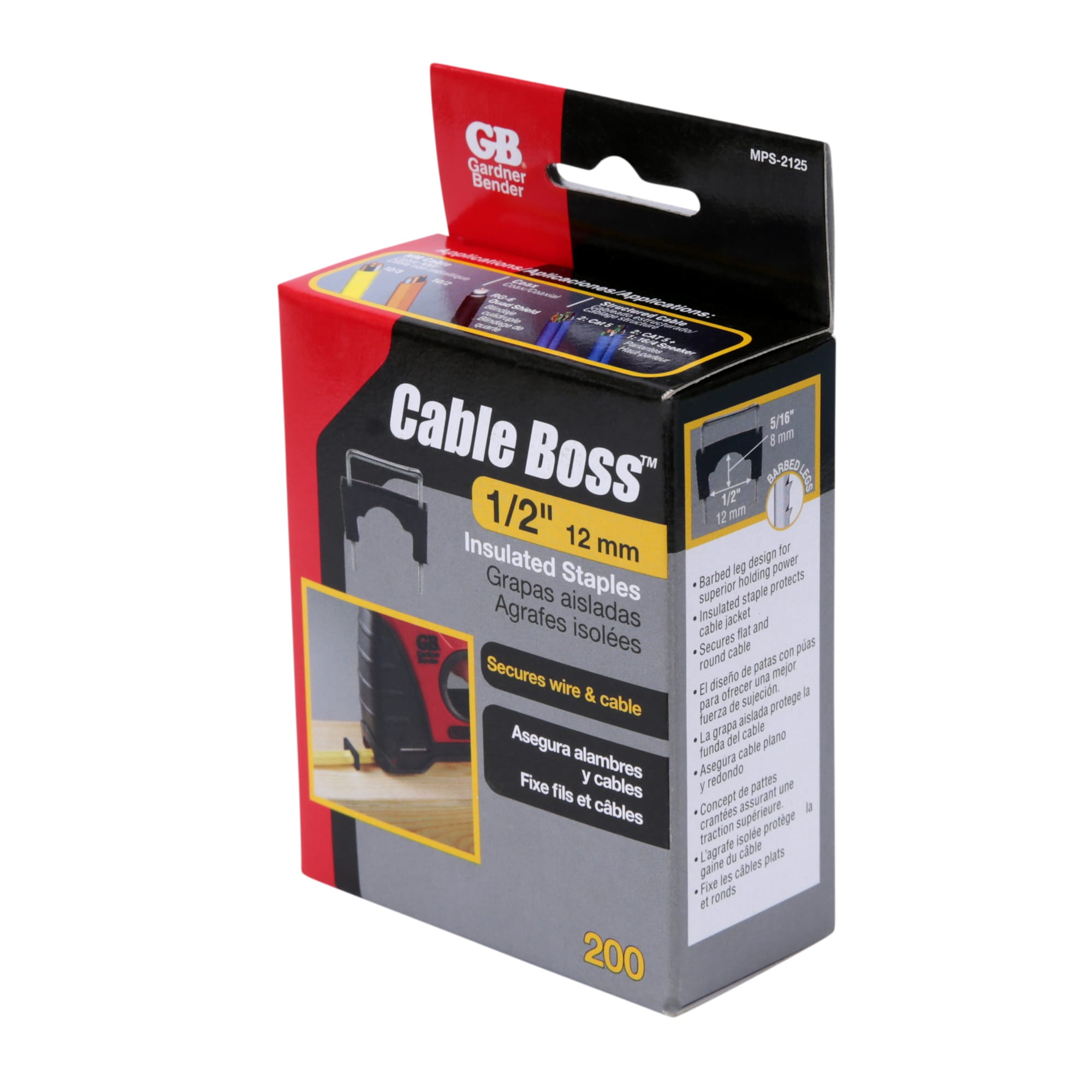 Gardner Bender Cable Boss Professional Grade Staple Gun for Secures NM,  Coaxial, VDV, Low Voltage Wire and Cable MSG-501 - The Home Depot