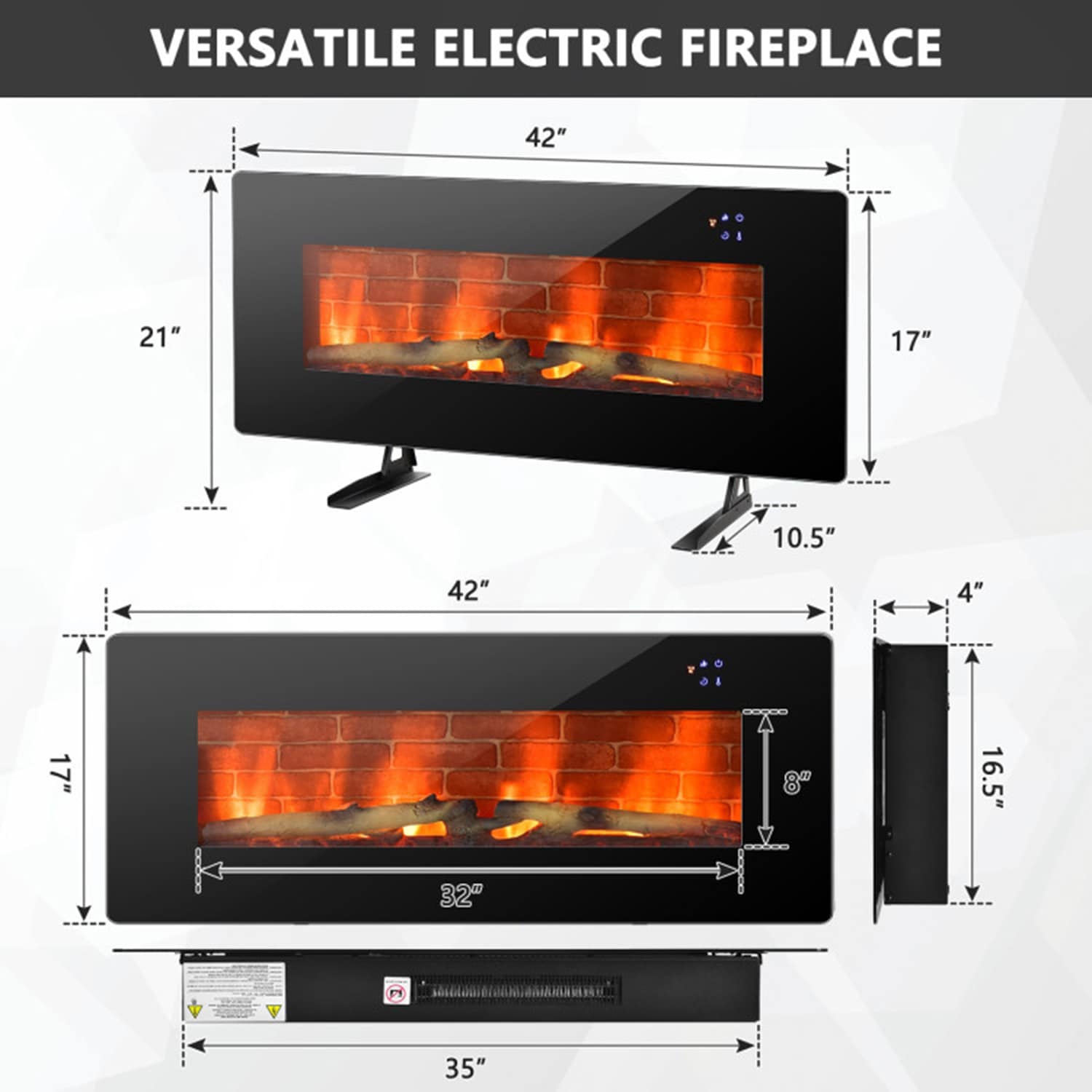 Mondawe MD-JJ52180 Electric-Fireplaces - View #11