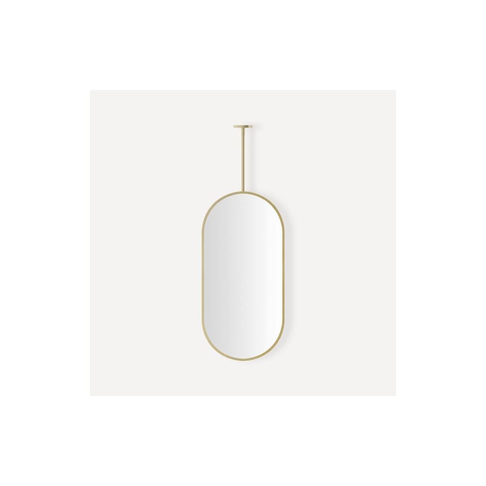 Robern  YM2040SNPFNZH Sculpt 20 Inch W x 40 Inch H Modern Arched Metal Framed Bathroom Mirror