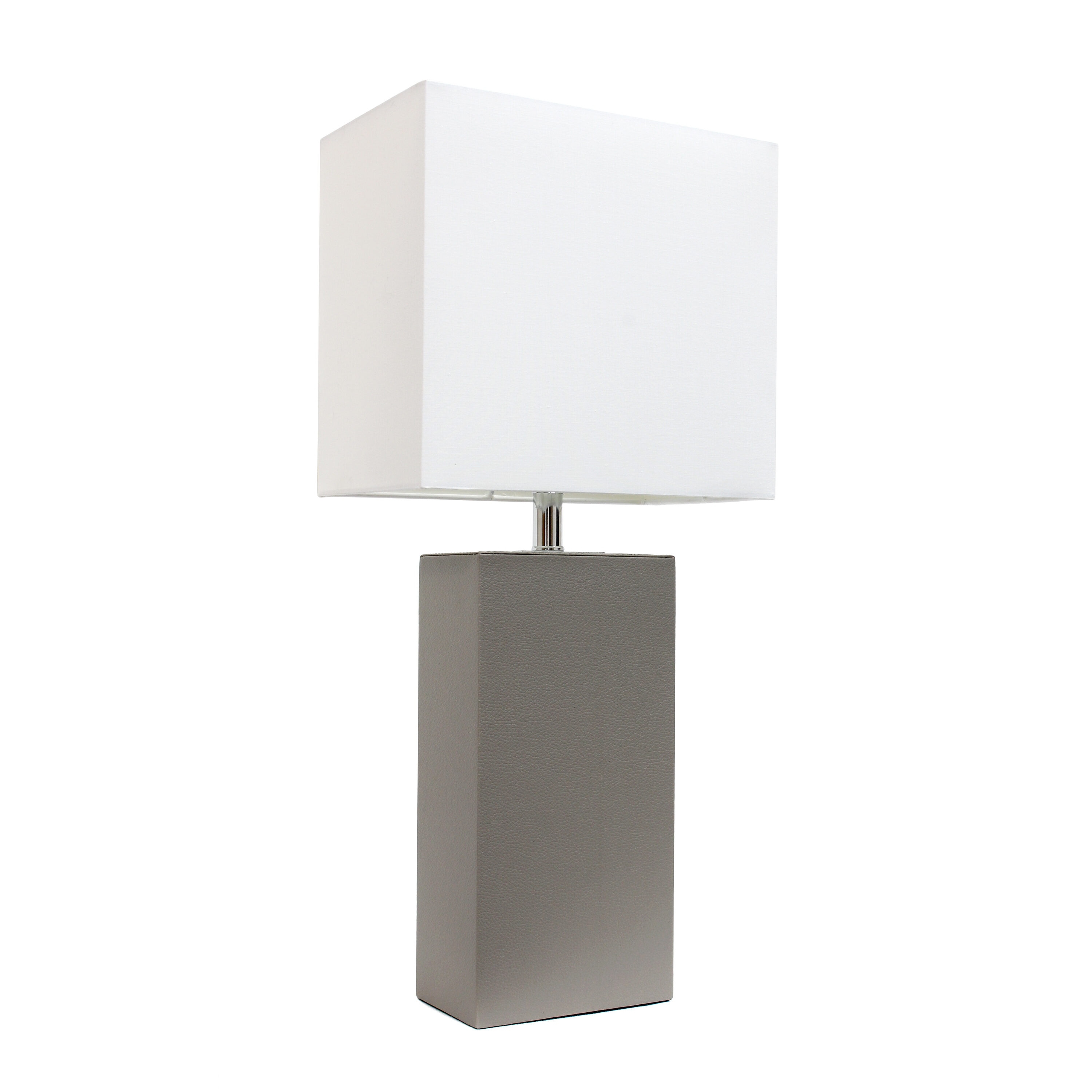 Lalia Home LHT-3008-GY Lexington 21-in Gray On/Off switch Table Lamp with Fabric Shade