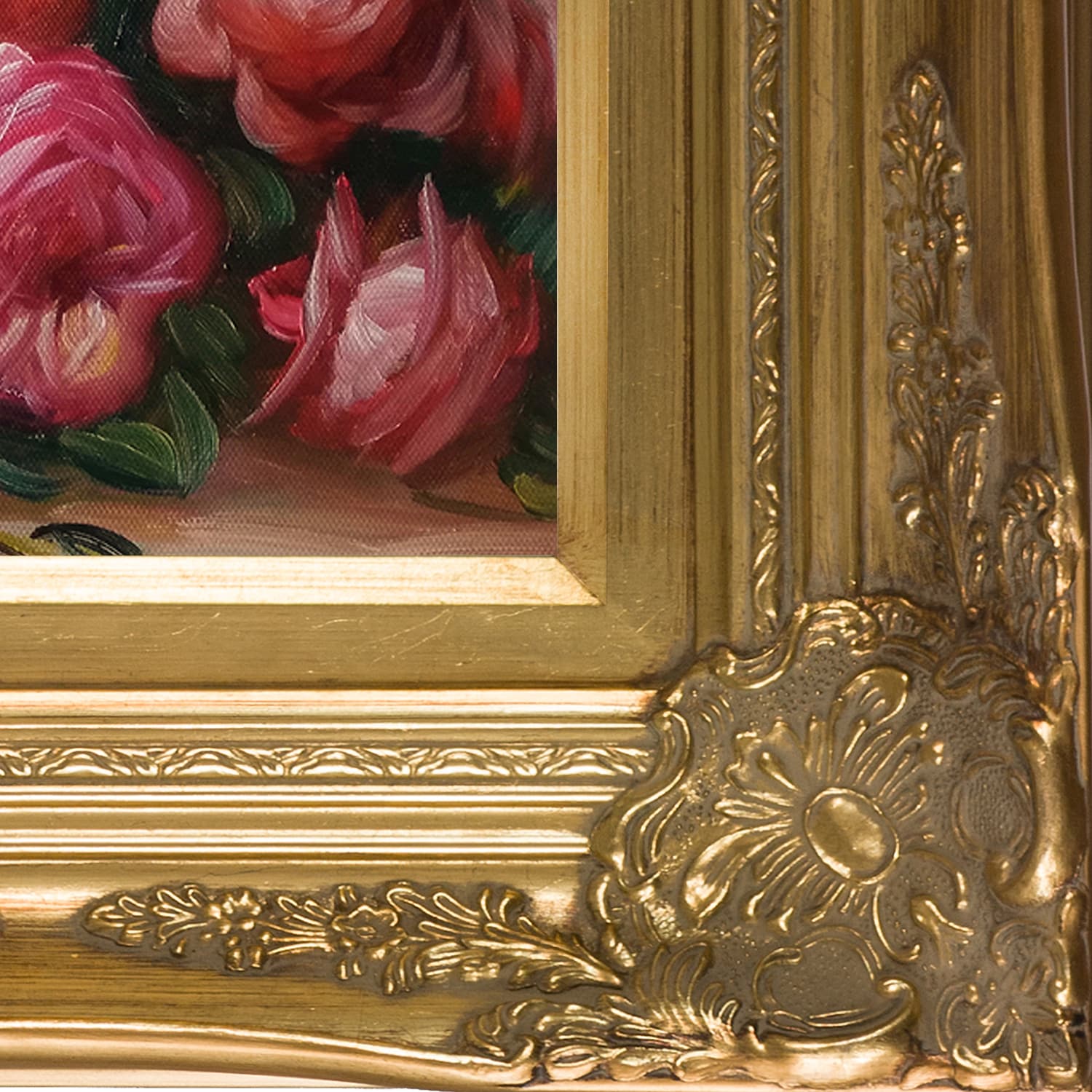 La Pastiche Discarded Roses Pierre-auguste Renoir Gold Wood Framed 16 ...