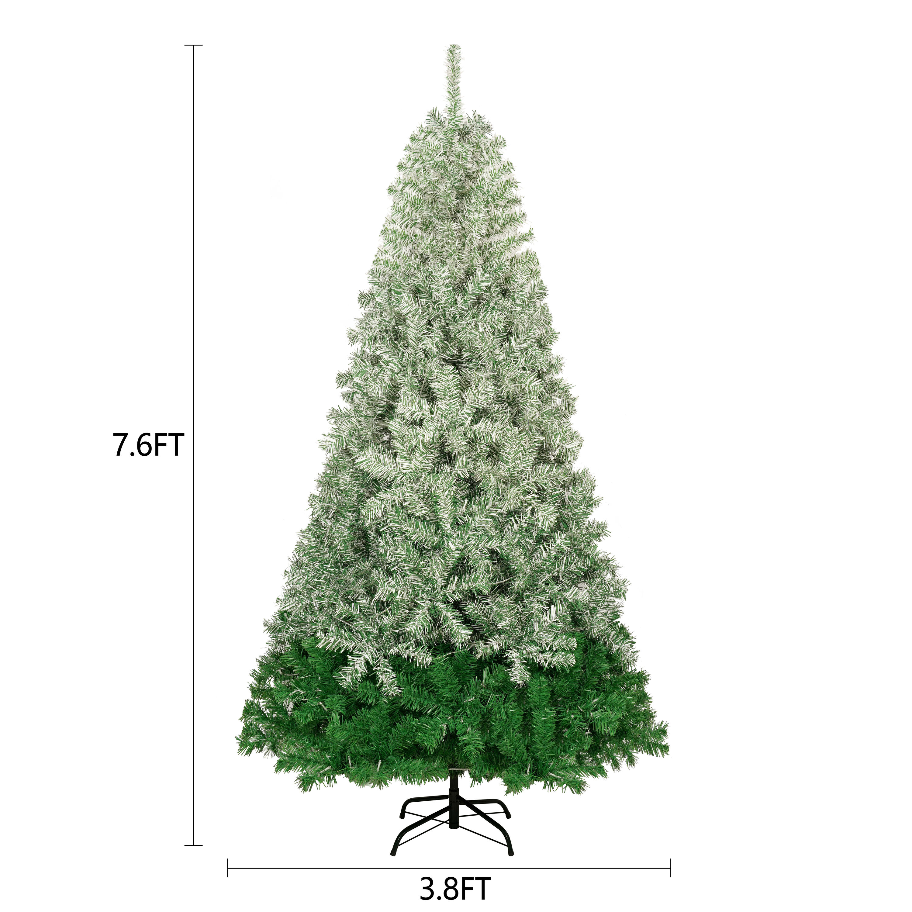 WELLFOR 7.6-ft Pre-lit Artificial Christmas Tree with LED Lights in the ...