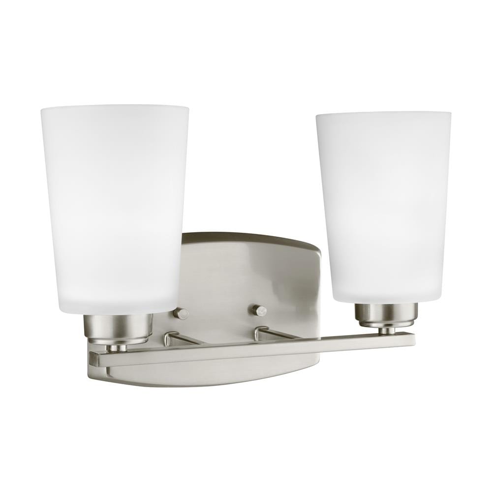 Generation Lighting Franport 13.25-in 2-Light Brushed Nickel ...