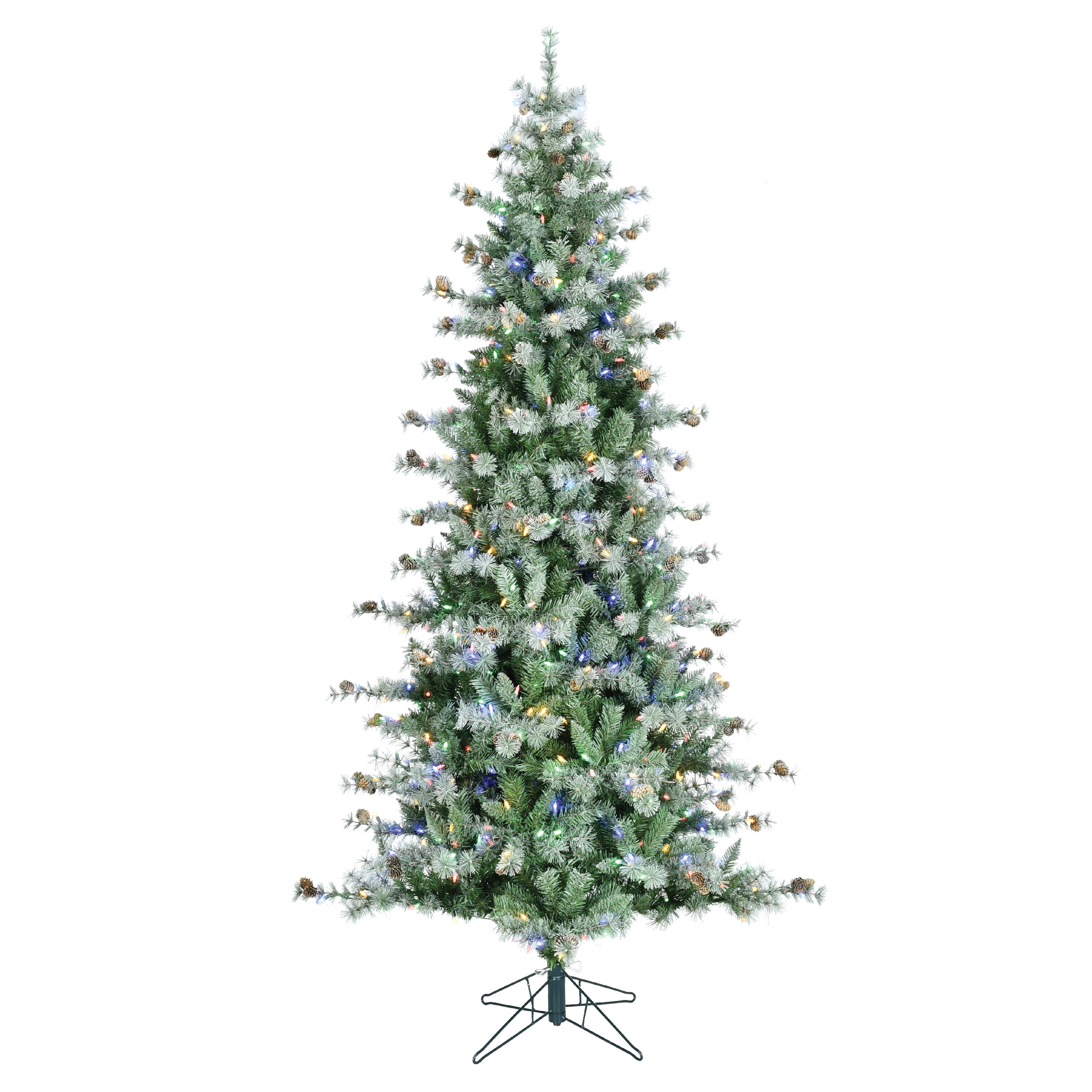 Fraser Hill Farm FFBF090-6SN 9-Feet Buffalo fir Pre-lit Slim Artificial Christmas Tree with Color Changing LED Lights