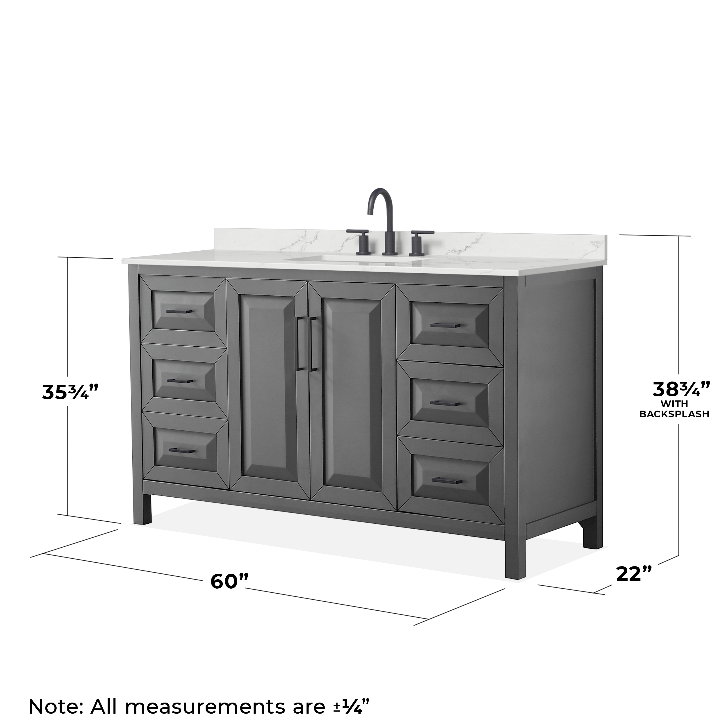 Wyndham Collection WCV252560SGBGTUS3MXX Bath-Vanity-Combo - View #5