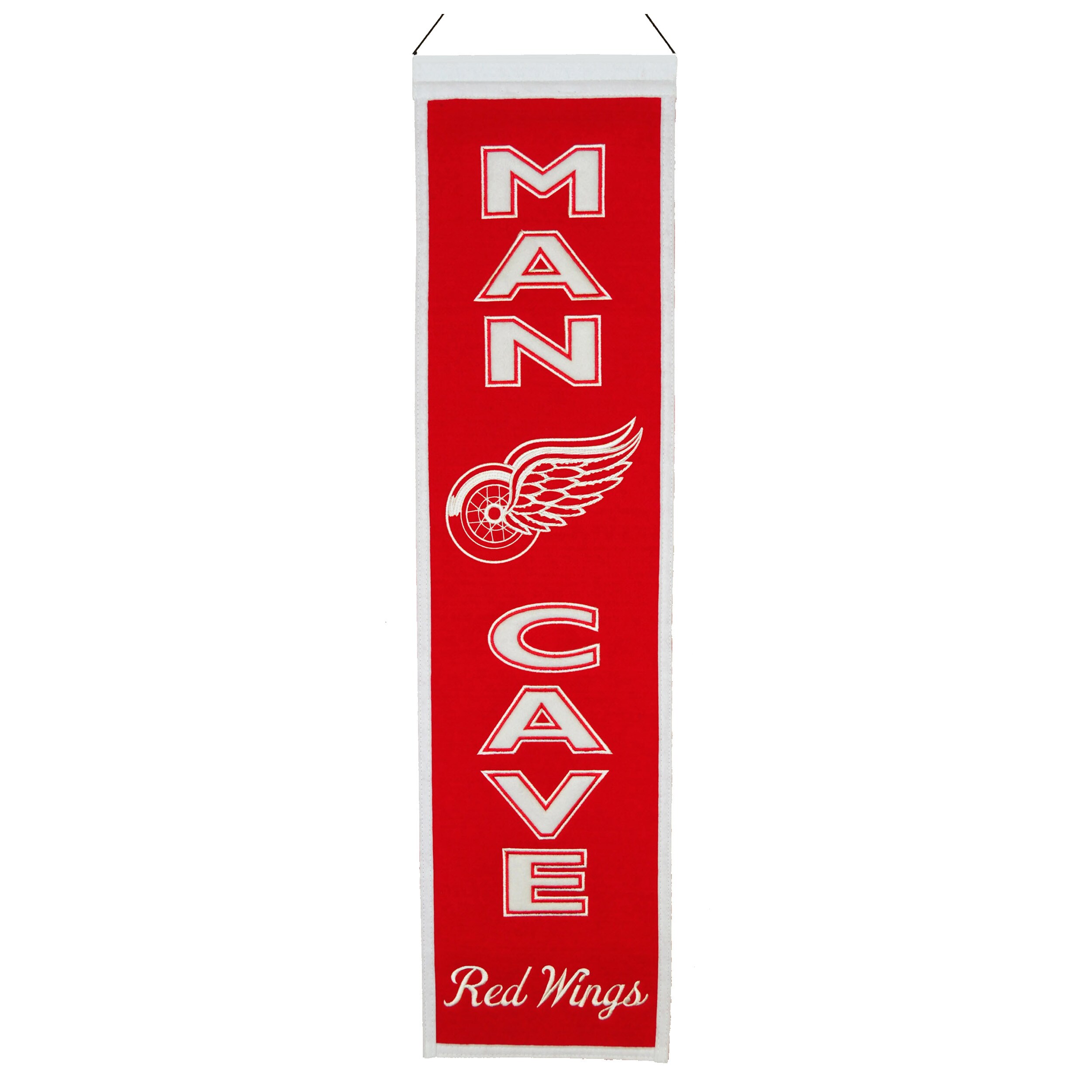 Winning Streak 172834 0.66-ft W x 2.66-ft H Embroidered Detroit Red Wings Banner