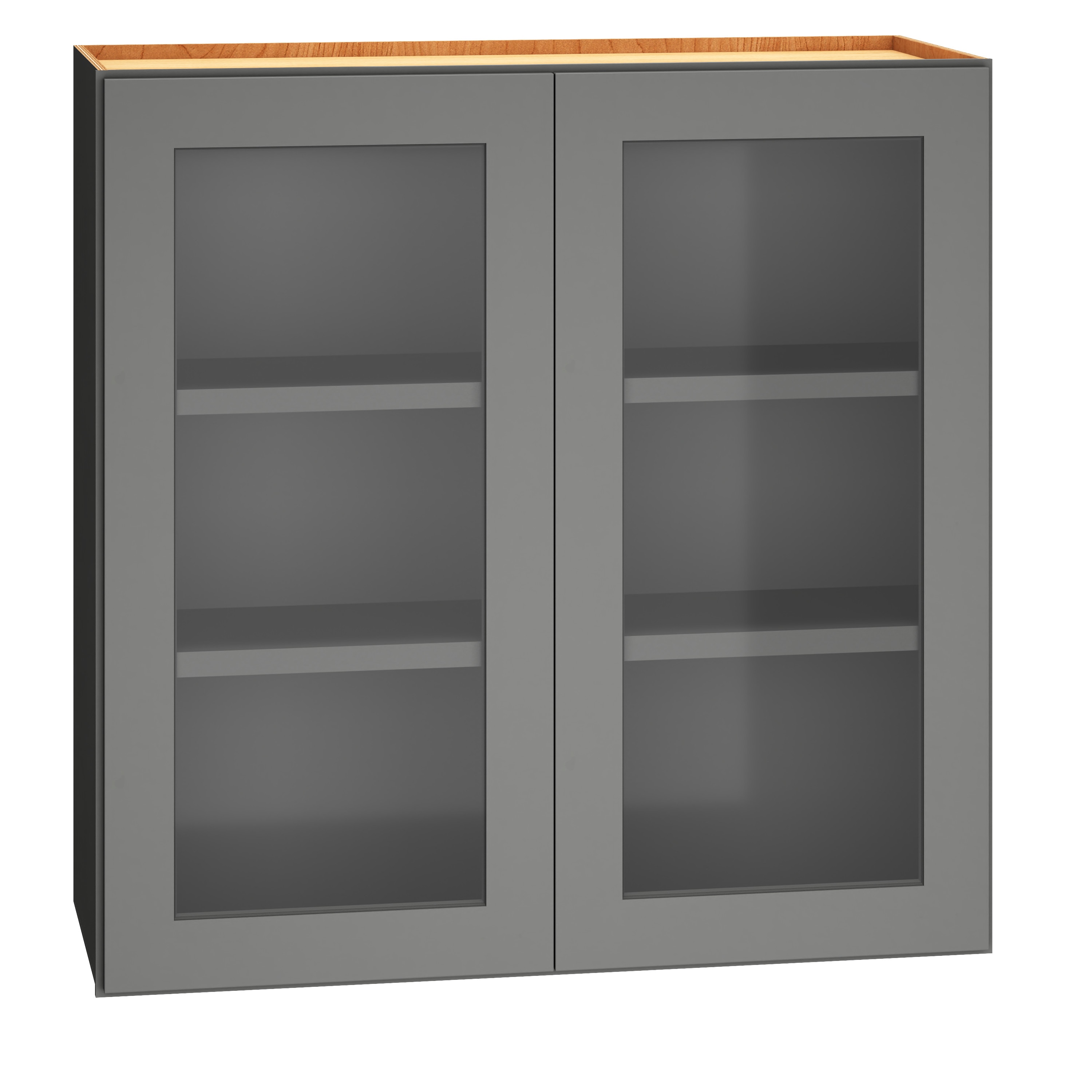 Diamond Express 328 WCG3030 Jamestown 30-in W x 30-in H x 12-in D Moonstone Gray Wall Fully assembled Plywood Cabinet (Cut for Glass Square)