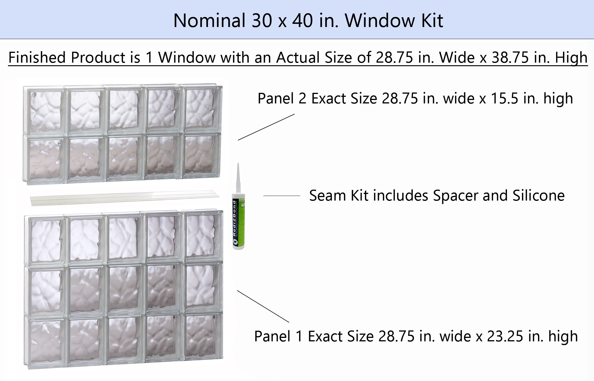 REDI2SET S3040DC Glass-Block-Windows - View #2