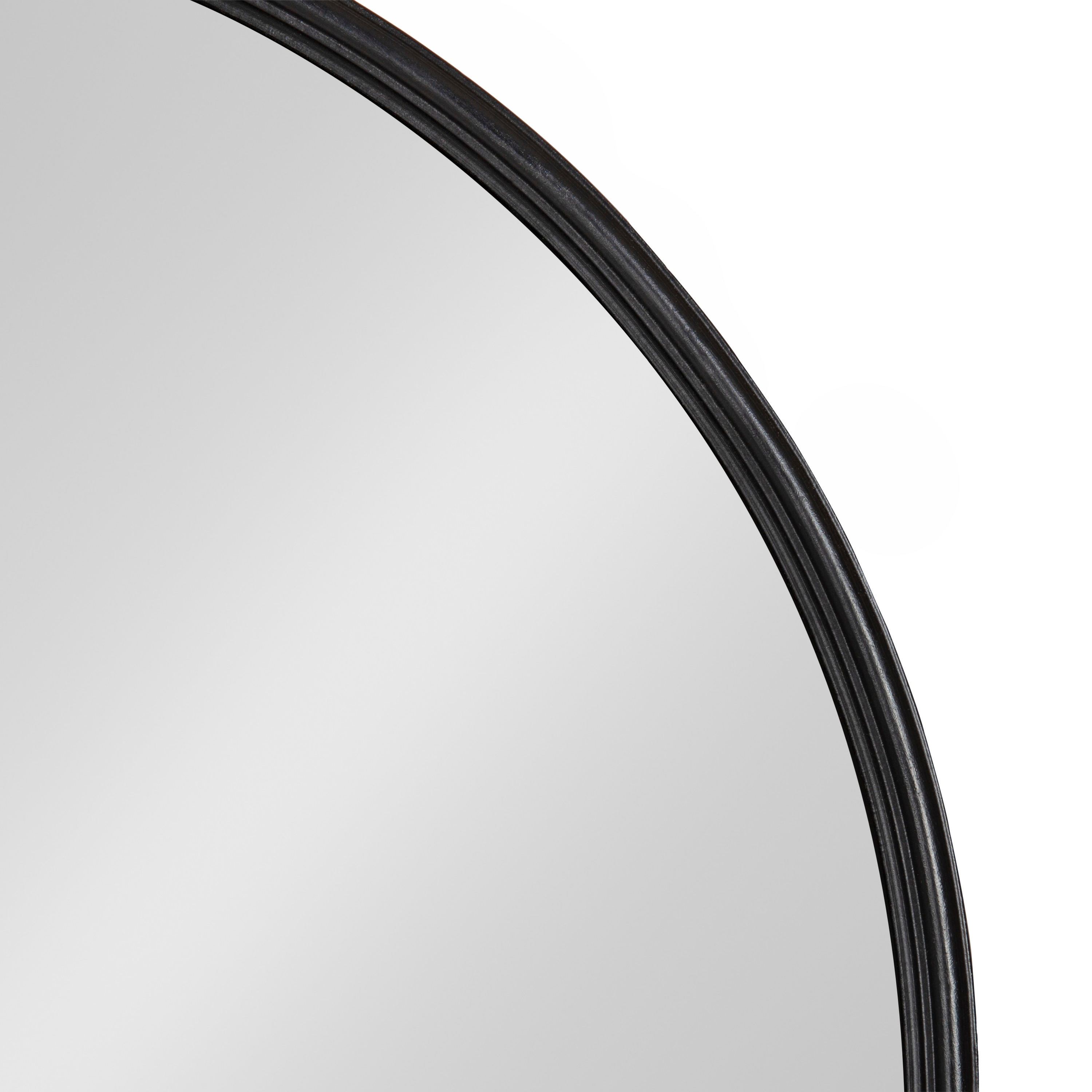 Kate and Laurel Caskill 18-in W x 24-in H Oval Black Framed Wall Mirror in  the Mirrors department at