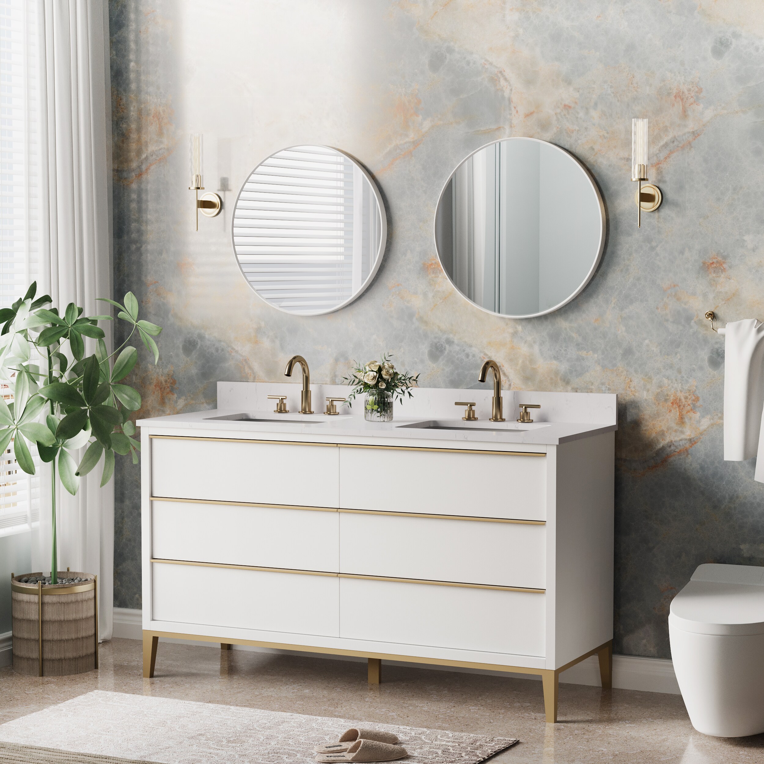 Forclover MEAM-R12424WT Decor-Mirrors - View #3