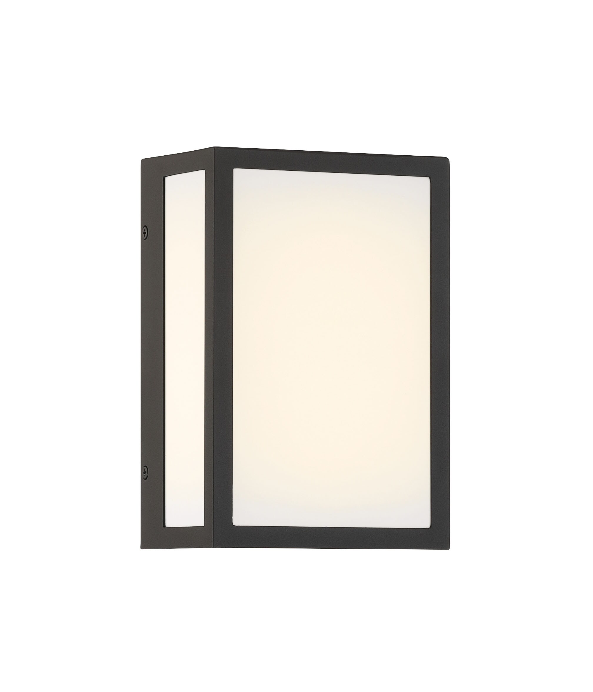 The Great Outdoors 77800-66-L Marlborough 9-in H Matte Black Hardwired Integrated LED Outdoor Wall Light