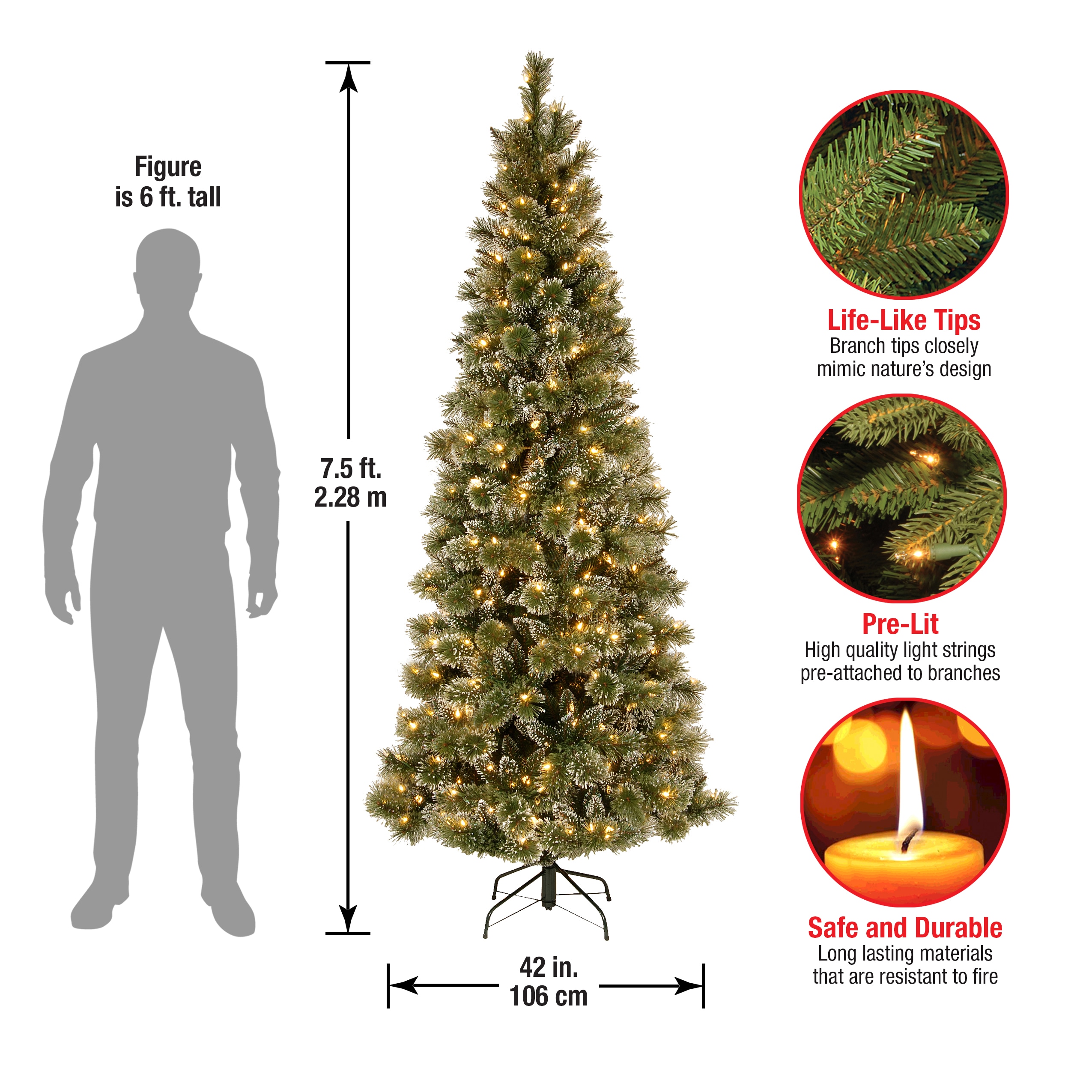 National Tree Company GB3-319-75 Artificial-Christmas-Trees - View #5