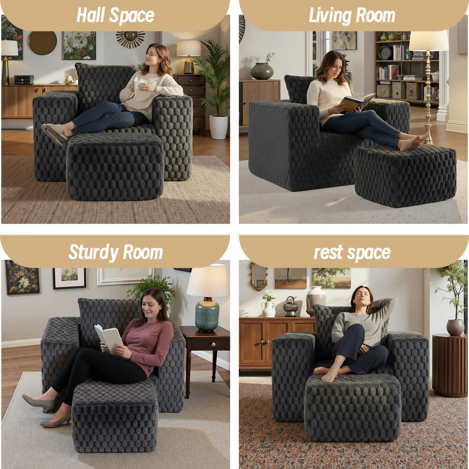 VERYKE LL-SF001GY Sofas-Loveseats - View #5