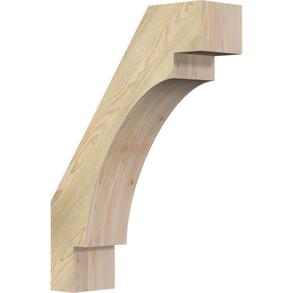 Ekena Millwork BRC06X20X28MRC00RDF 6-in x 20-in x 28-in Douglas Fir Unfinished Wood Merced Rough Sawn Knee Brace