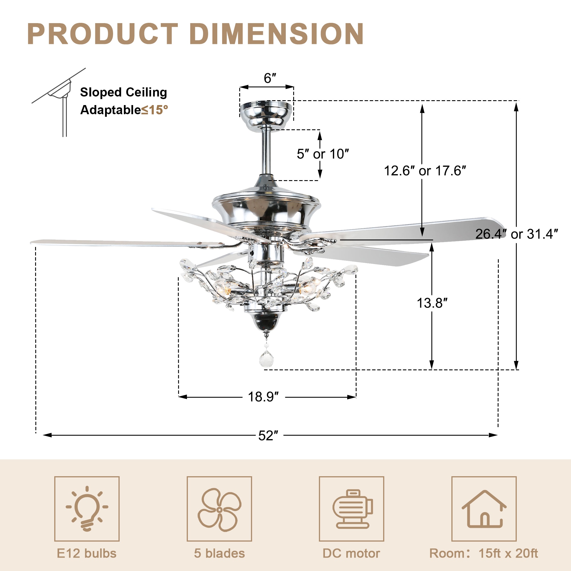 Bella Depot BD2014-C Ceiling-Fans - View #10