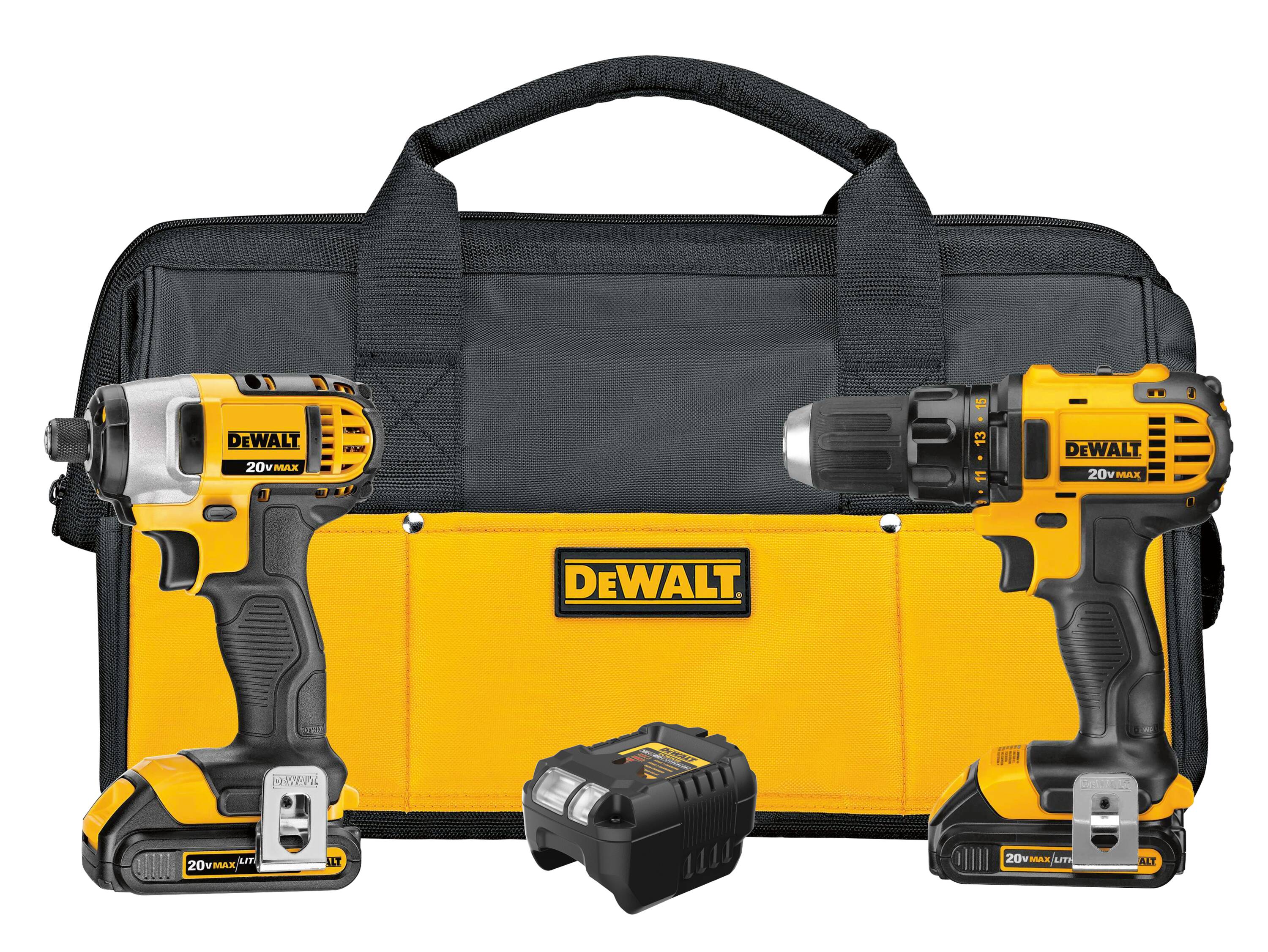 DEWALT DCK280C2 2-Tool 20-Volt Max Power Tool Combo Kit with Soft Case (2-Batteries and charger Included)