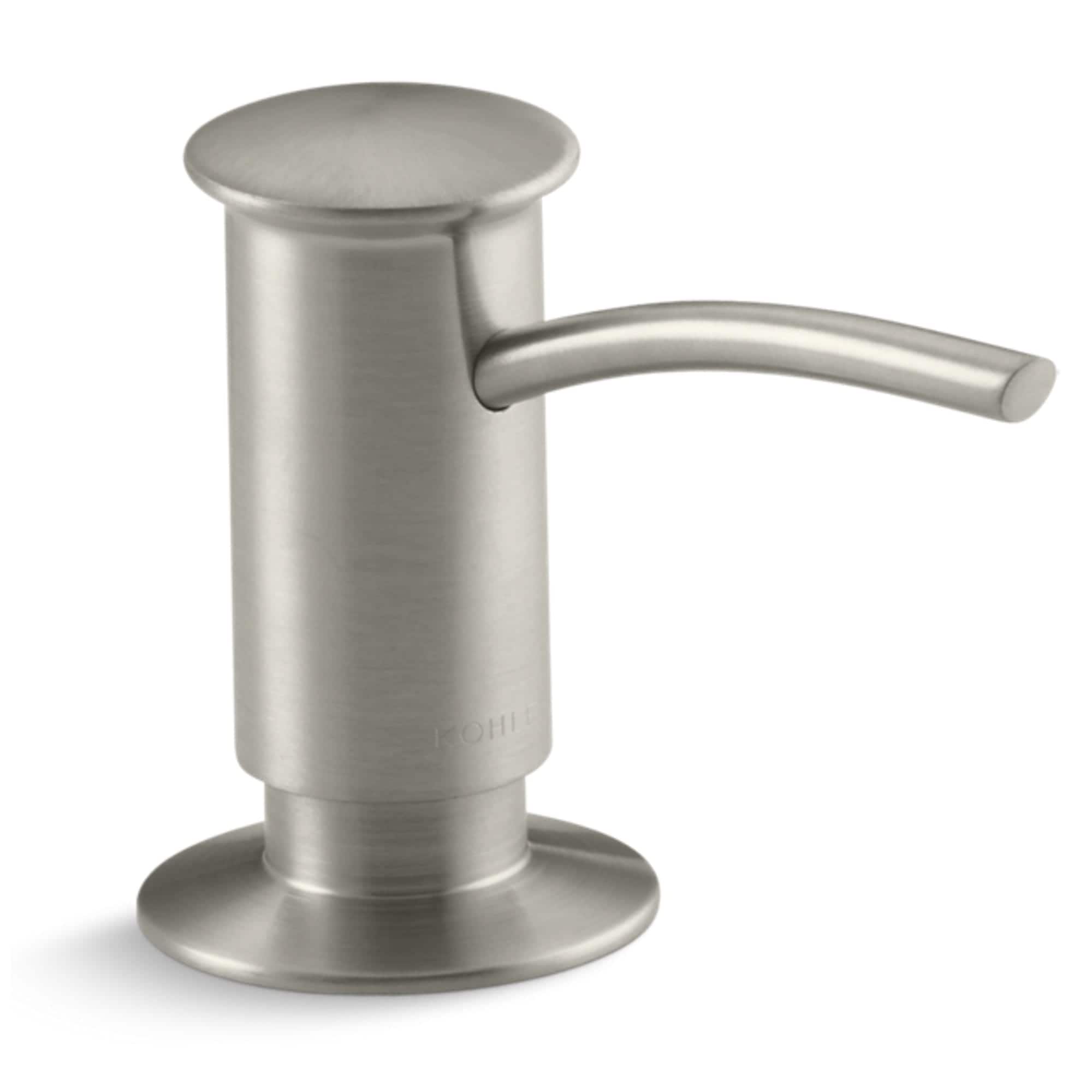 KOHLER 1895-C-BN Vibrant Brushed Nickel 16.0-oz. Capacity Deck-mount Soap and Lotion Dispenser