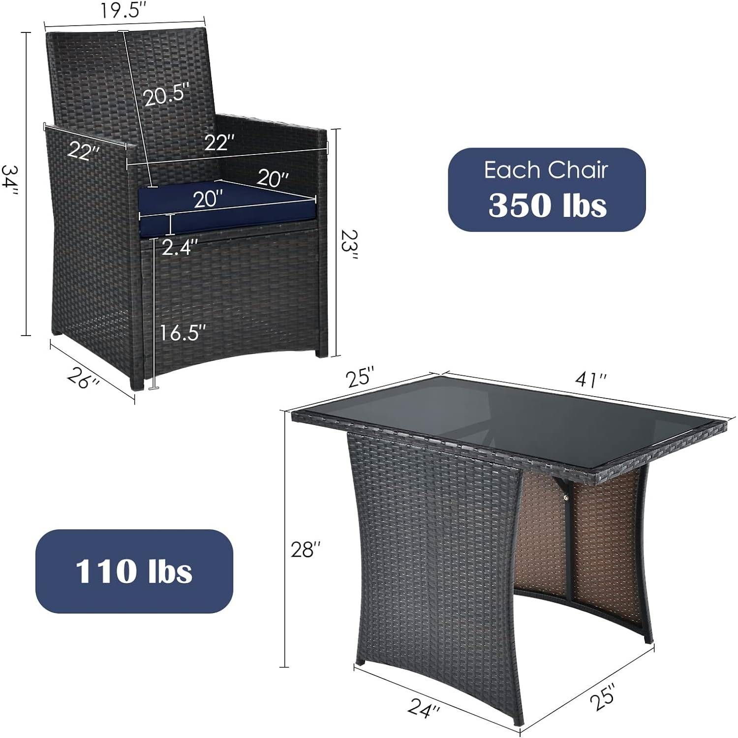 Slickblue D-FR-688 Patio-Dining-Sets - View #4