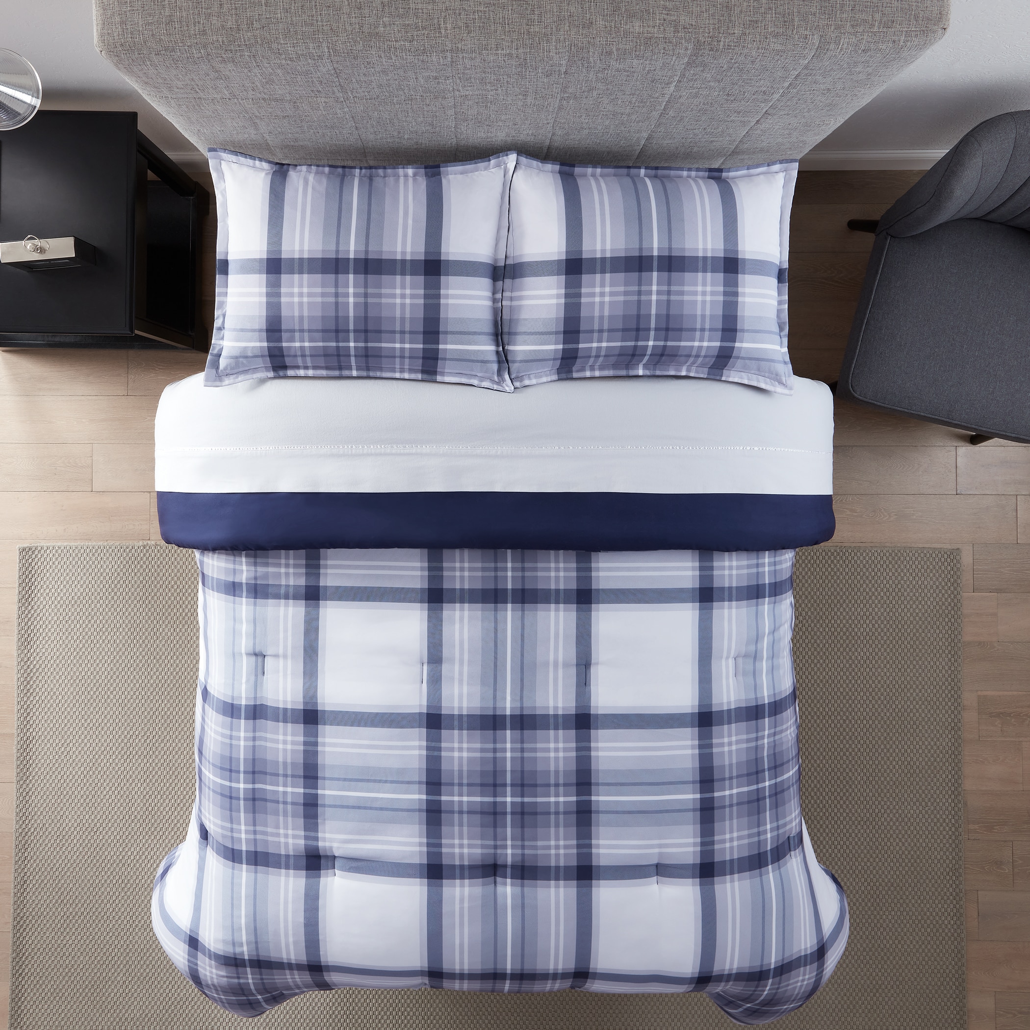 Serta 13513000612 3 -Piece Blue Full/Queen Comforter Set