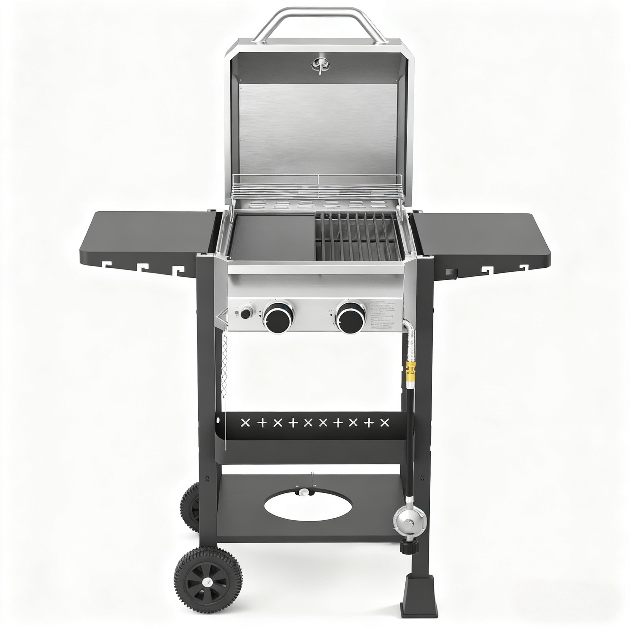 COWSAR LSE00031GBA0 Stainless steel and Black 2 -Burner Liquid Propane Gas Grill