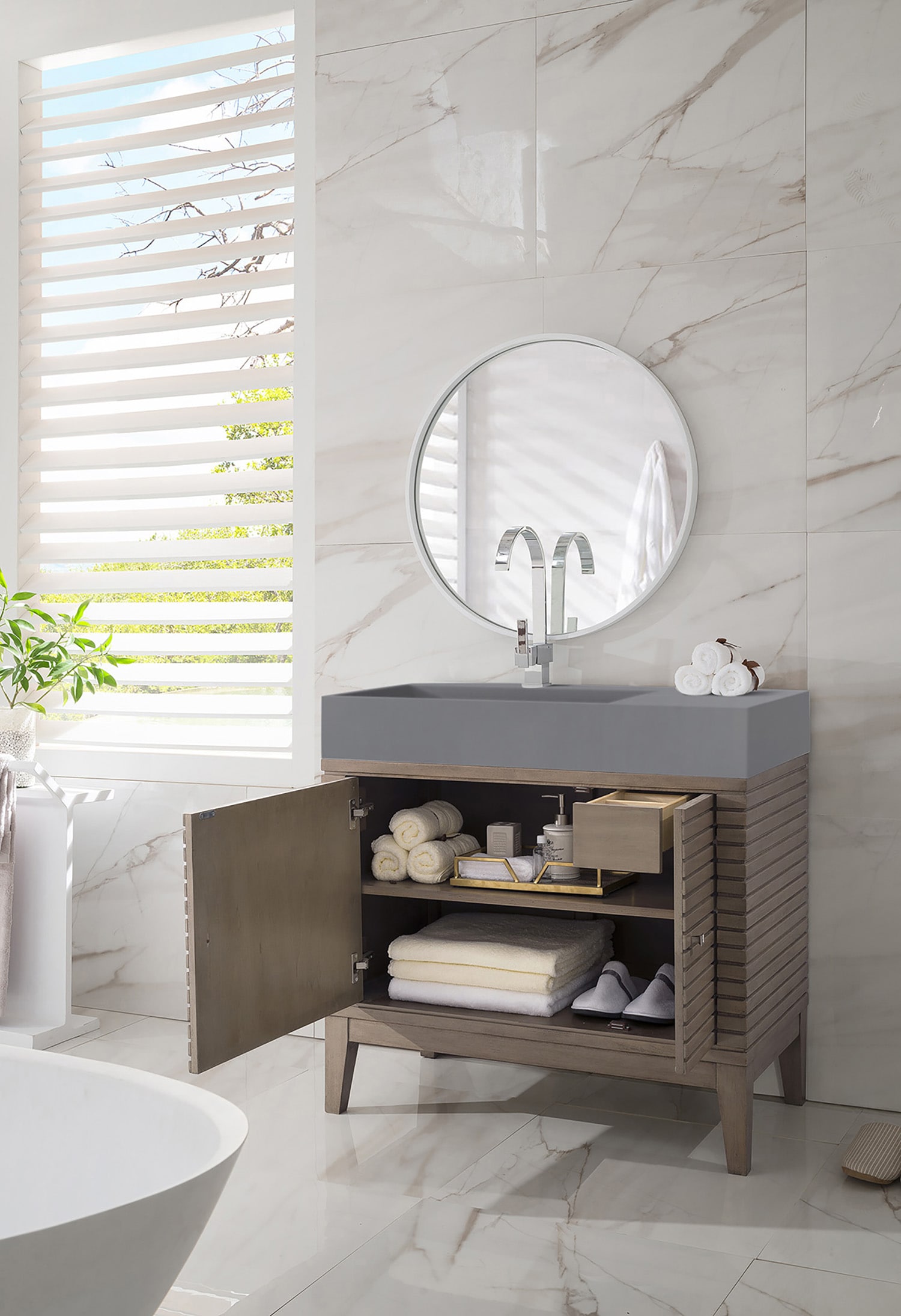 James Martin Vanities 210-V36-WW-DGG Bath-Vanity-Combo - View #3
