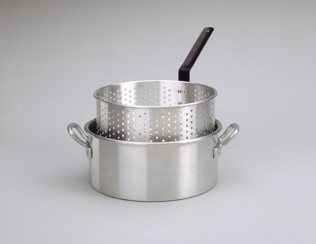 Aluminum Fry Pot with Lid & Basked,. 14 – Richard's Kitchen Store