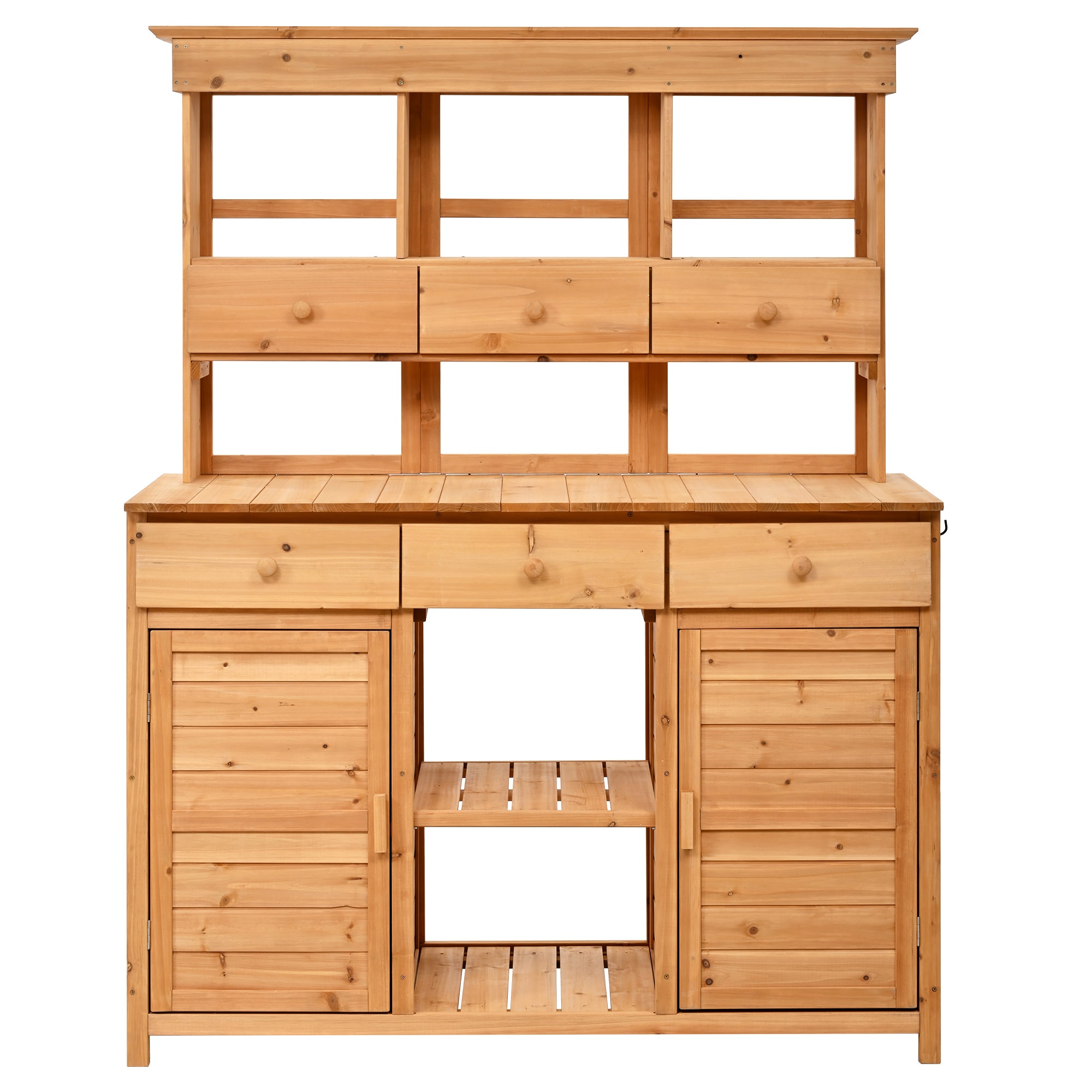 Bybafun YA0100394 50-in x 65.7-in x 20.3-in Natural Potting Bench