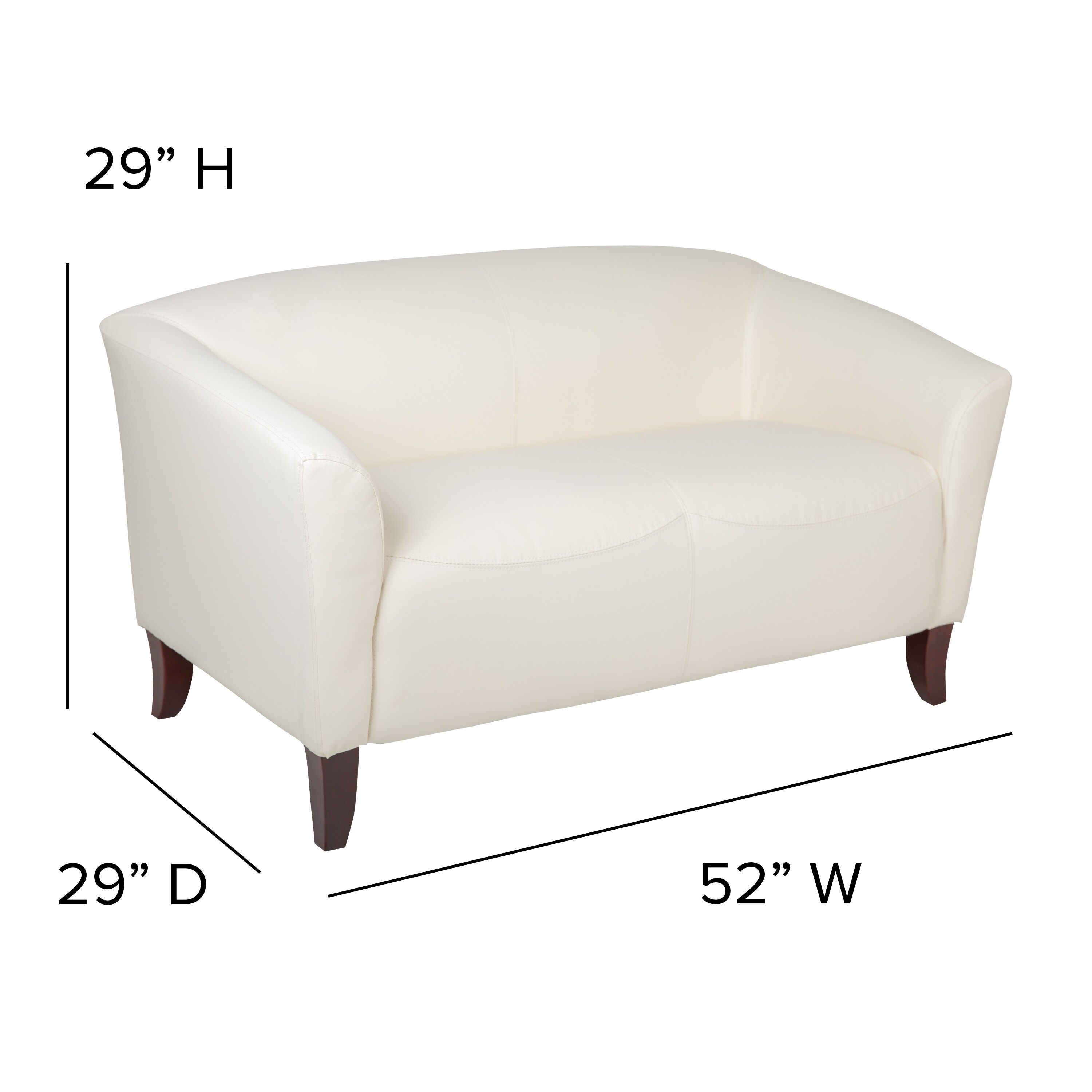 modern loveseat white