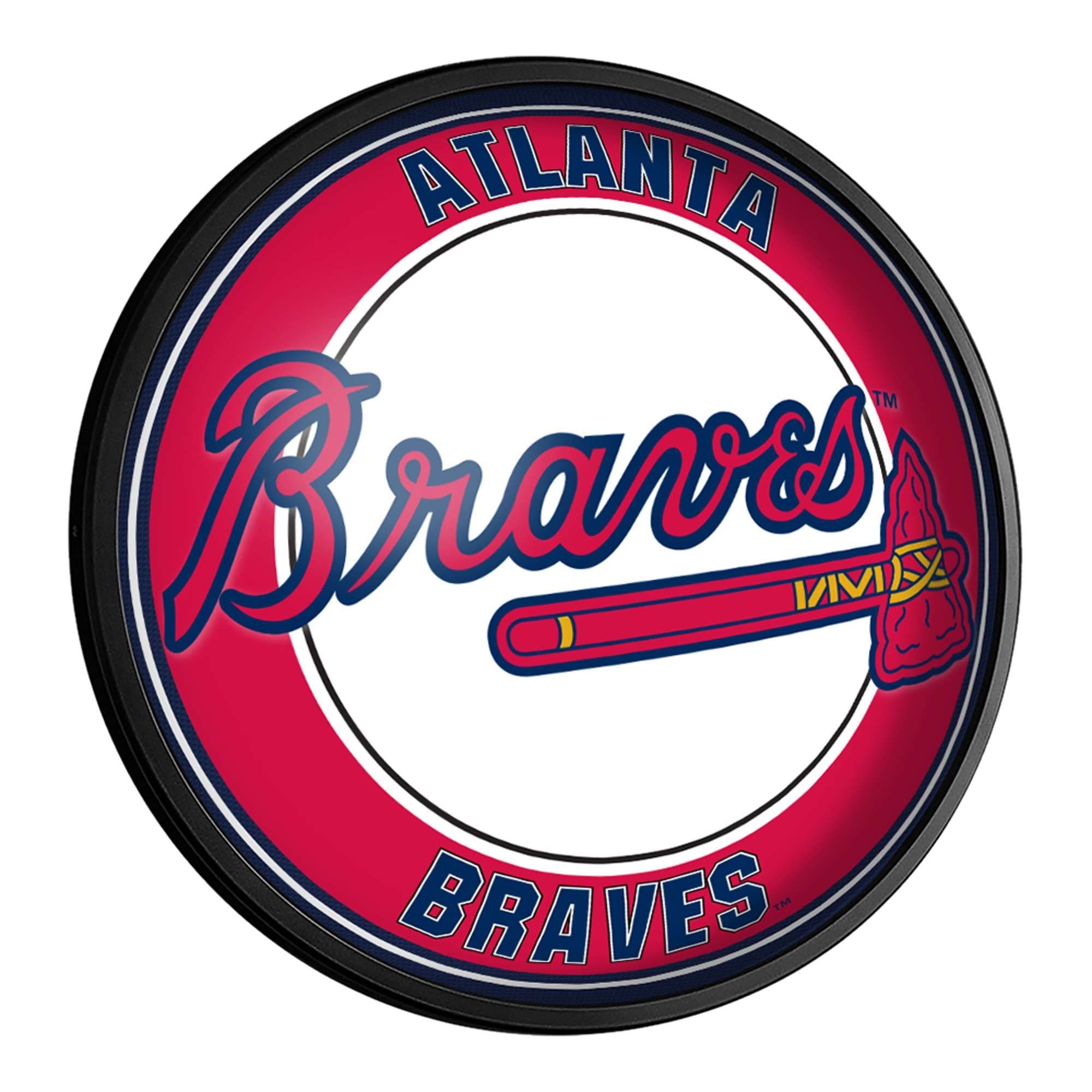 The Fan-Brand MBATLB-130-01 Atlanta Braves Slimline Wall Lights 18-in Constant LED Game room Lighted Sign