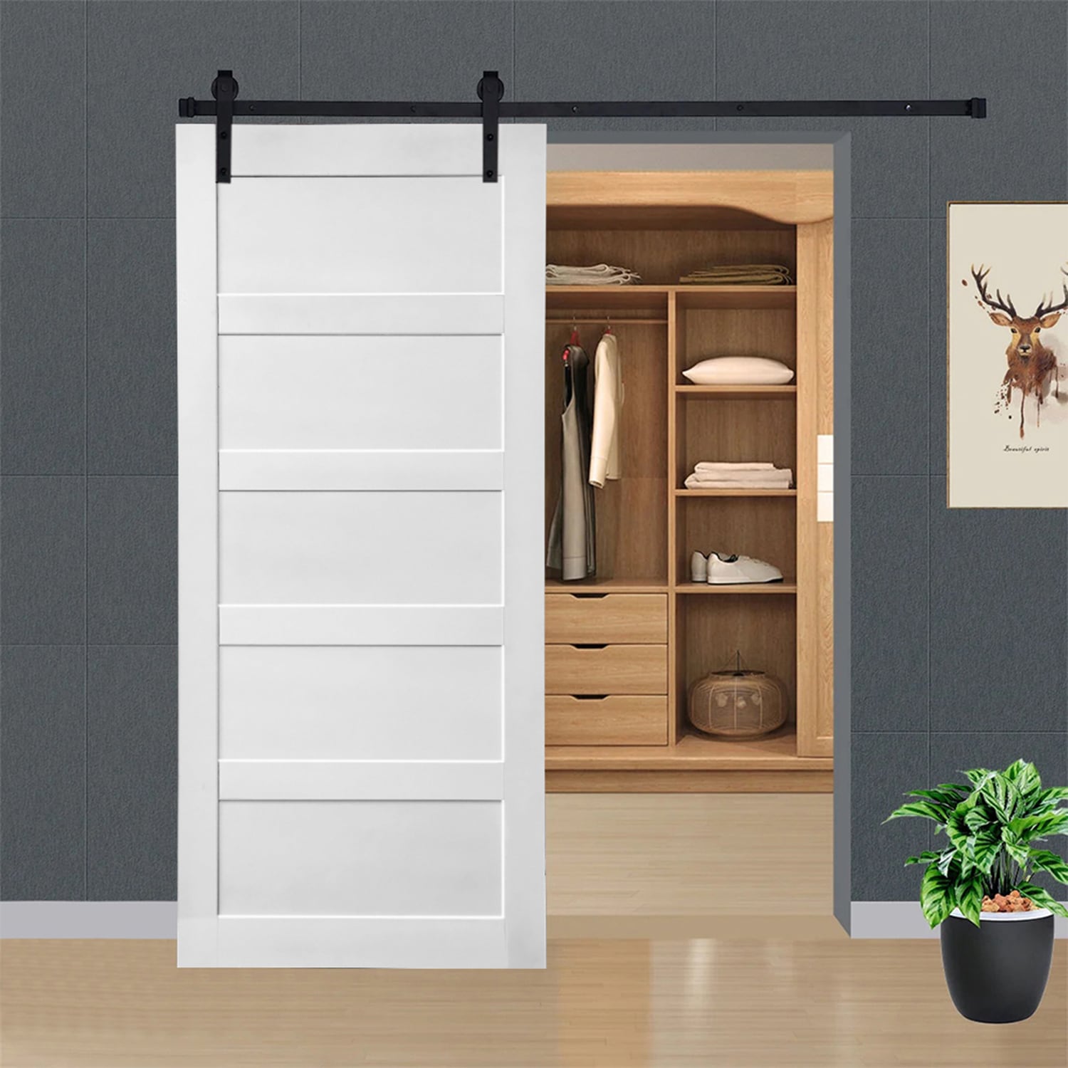 SINOFURN SYB590059WT Barn-Doors - View #4