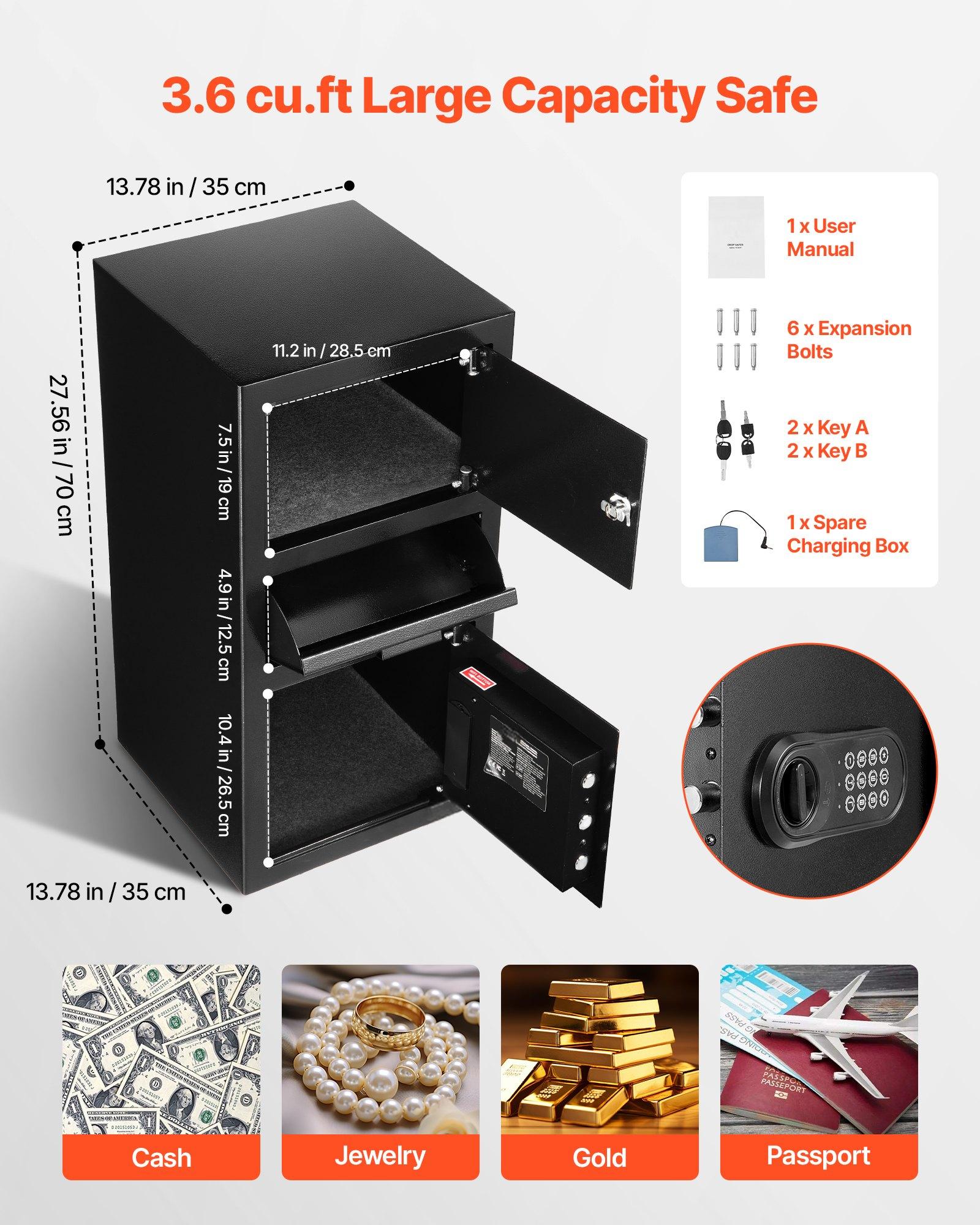 Mecale YAS-FB3XW5 Cash-Check-Safes - View #3