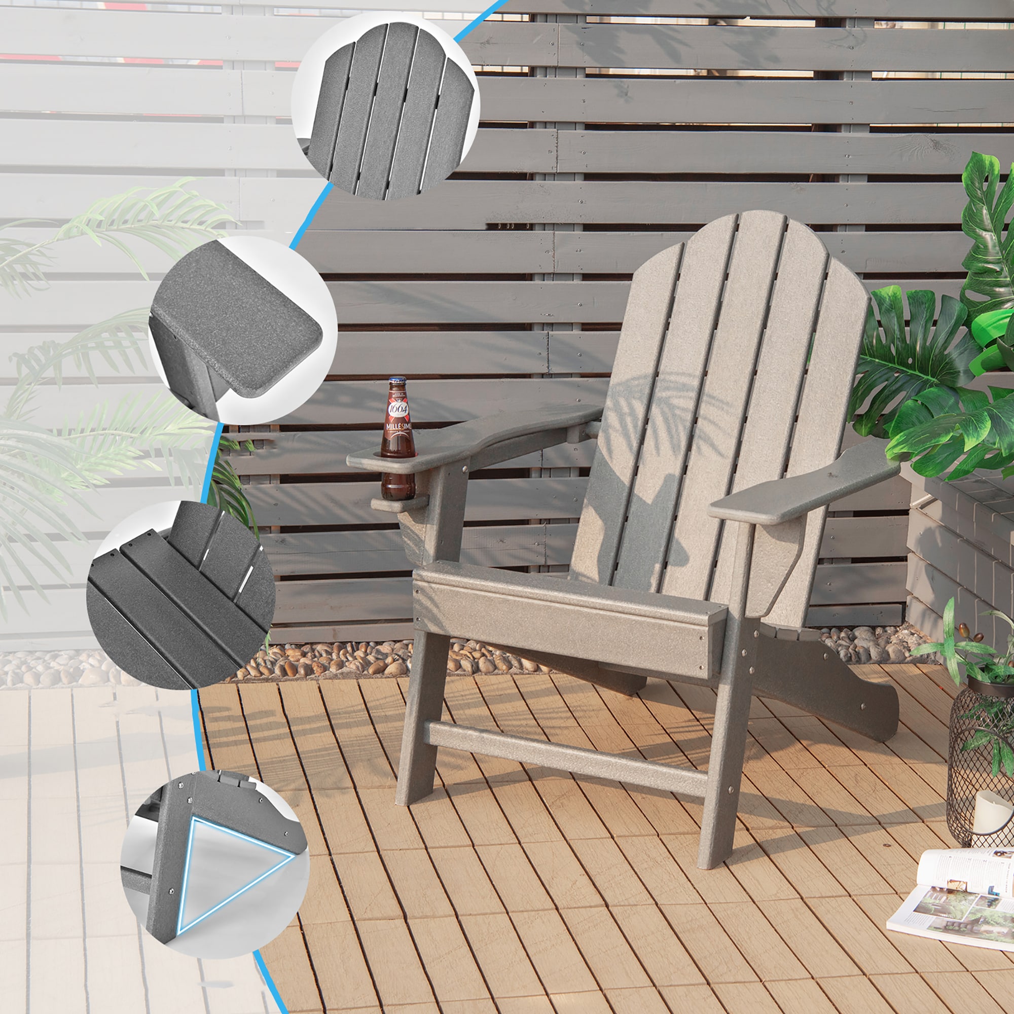 Costway NP10292GR Patio-Chairs - View #3