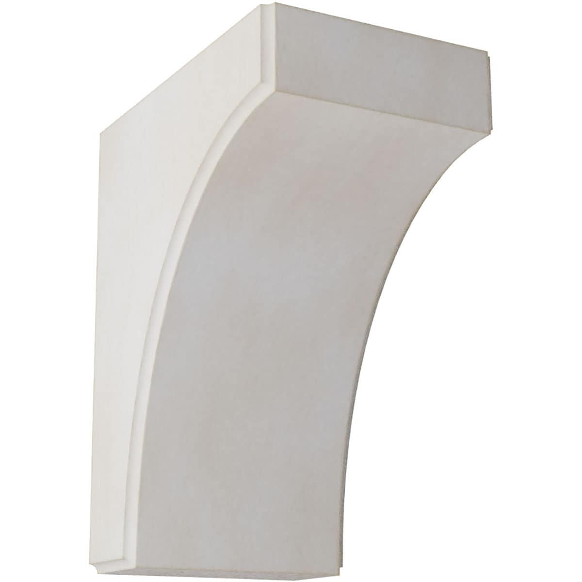 Ekena Millwork BKTWD05X08X10CVWH Clarksville 5-1/4-in x 8-in x 10-in Rubberwood White Wood Standard Bracket