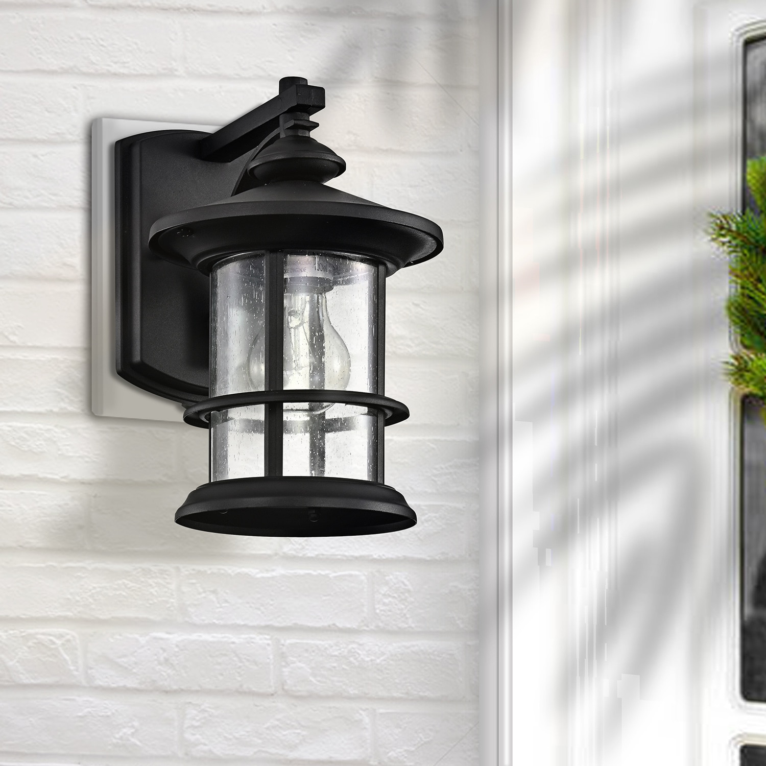 Flynama Wall Sconces 6-in 1-Light Matte Black Modern/Contemporary ...