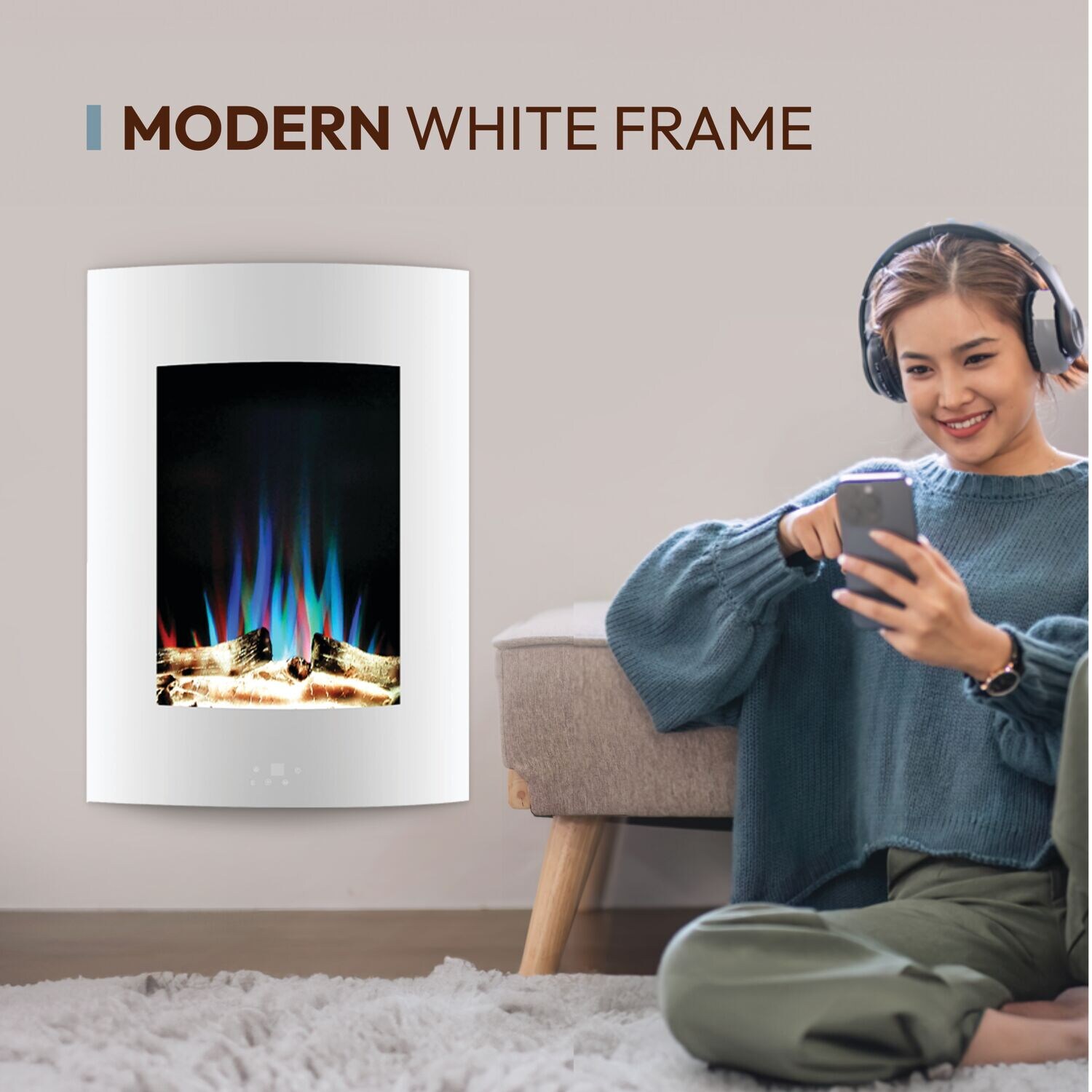 Cambridge CAM19VWMEF-2WHT Electric-Fireplaces - View #7
